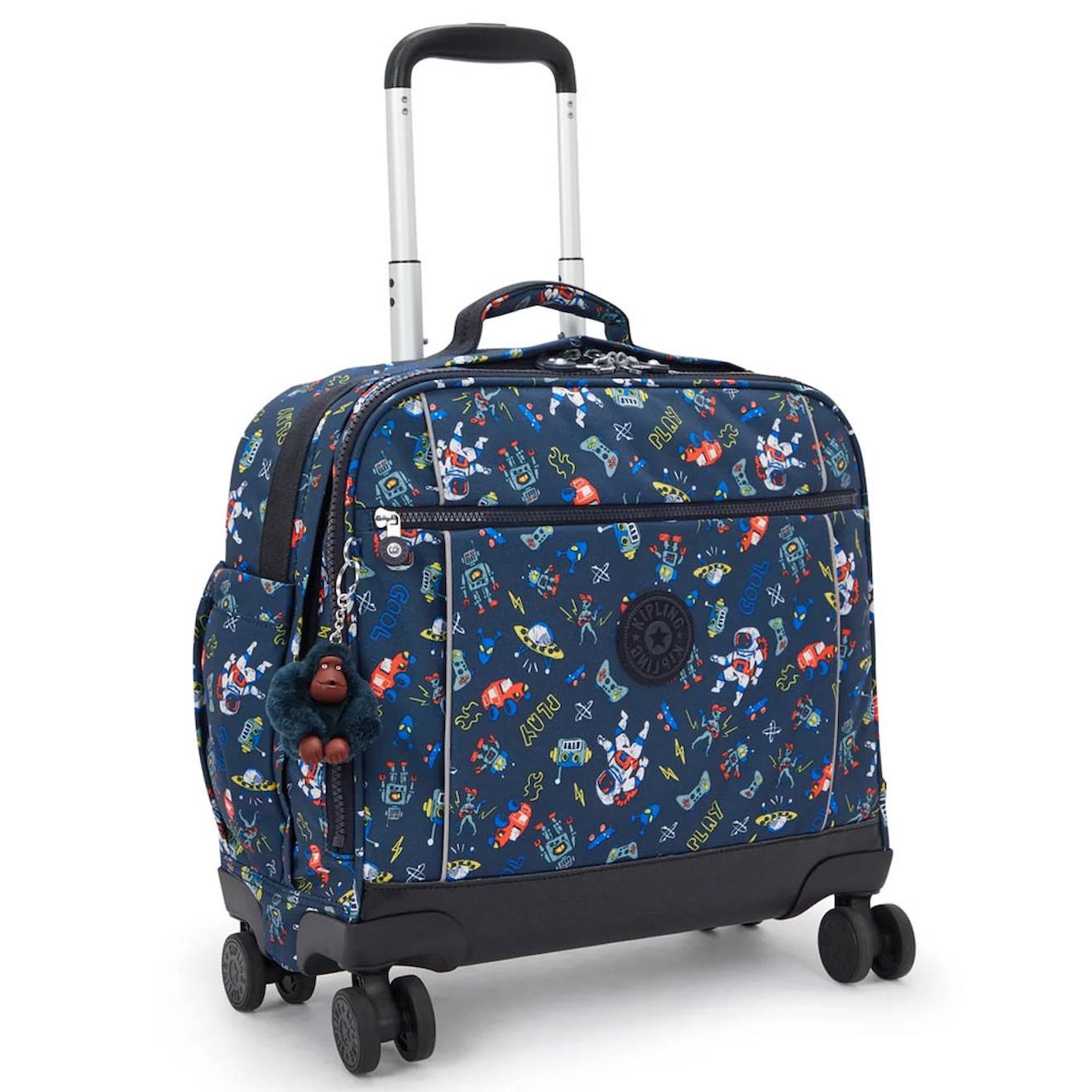 Sac À Roulettes Garçon Kipling New Storia En Textile Imperméable 41 Cm Bleu / Rouge / Blanc