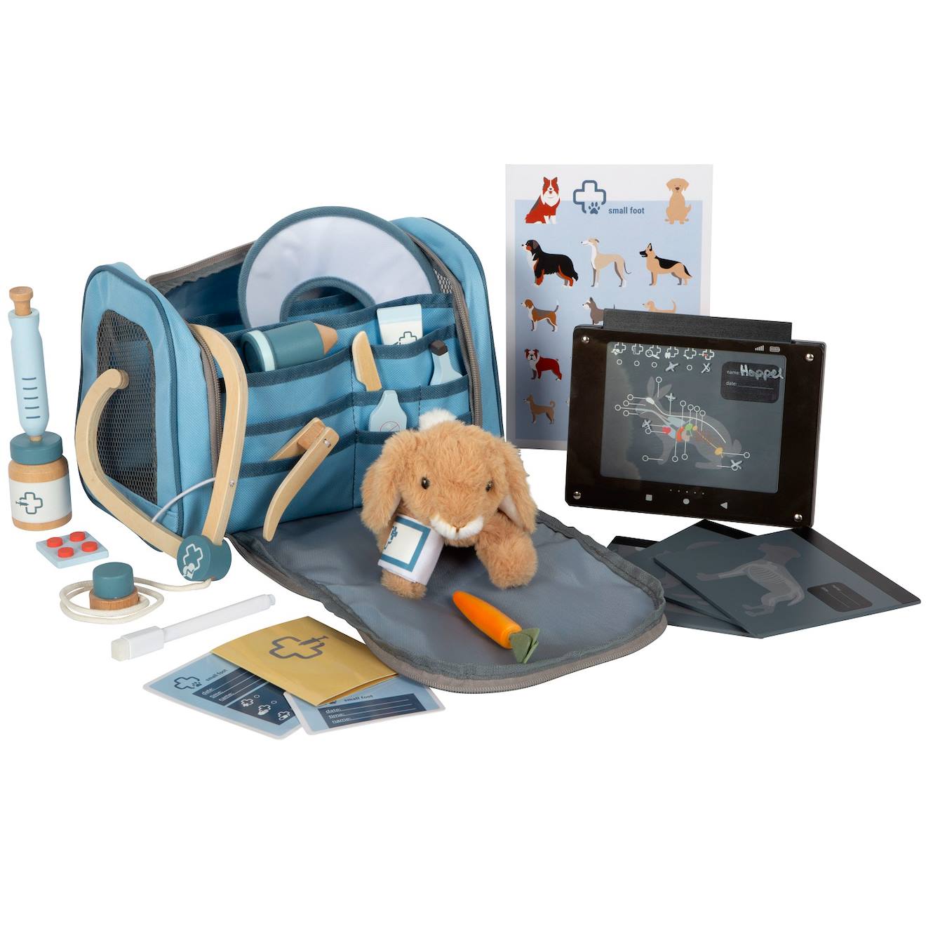Sac De Vétérinaire Avec Lapin Bleu