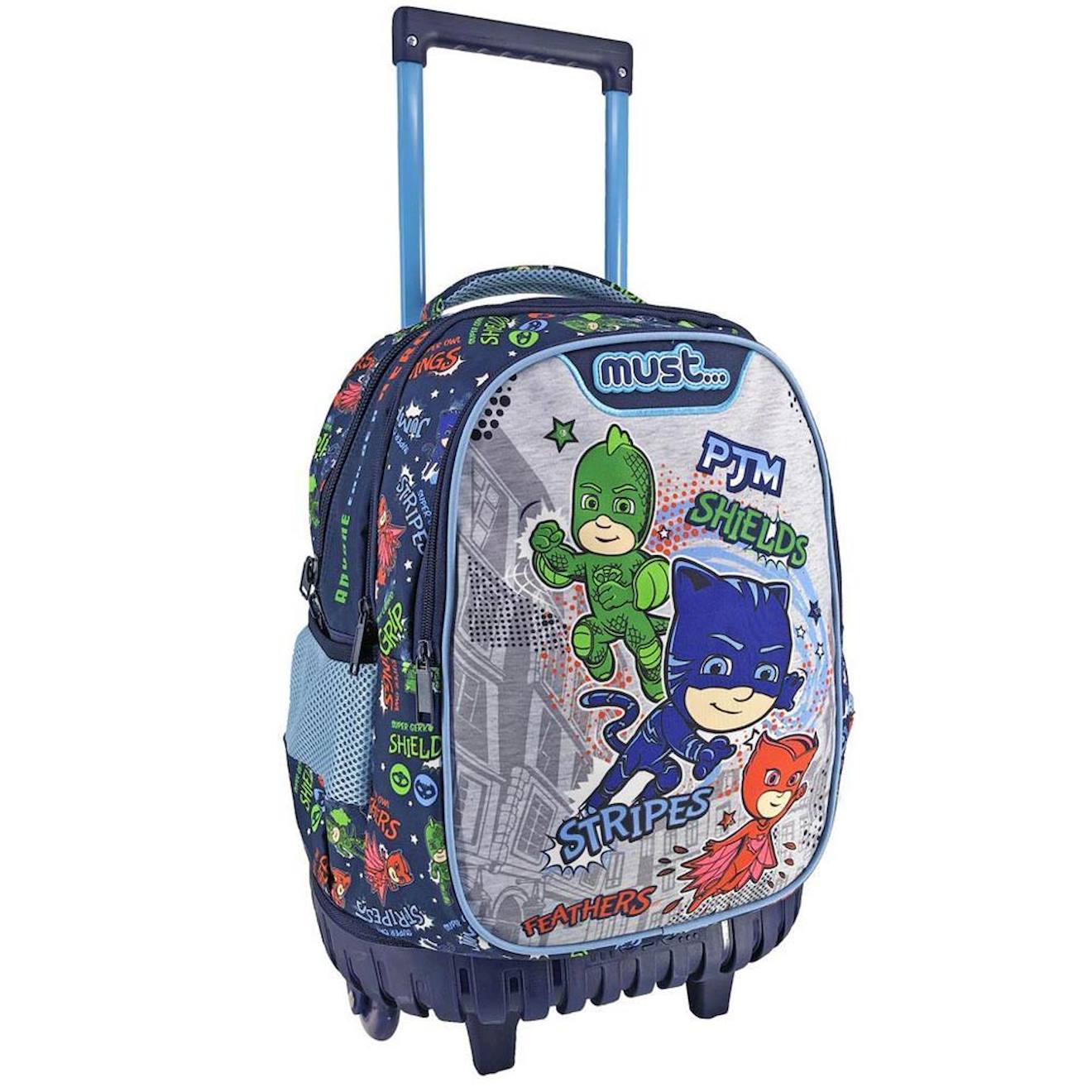 Sac Trolley Pyjamasques Be Hero Base En Plastique Moulée Protectrice 45 Cm Bleu / Rouge / Gris