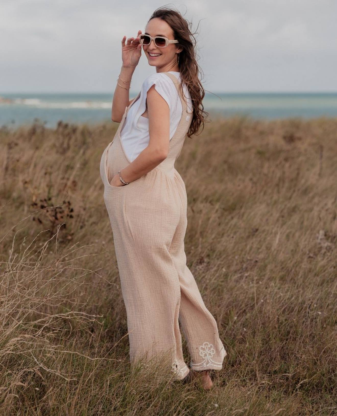 Salopette De Maternité Yael Beige