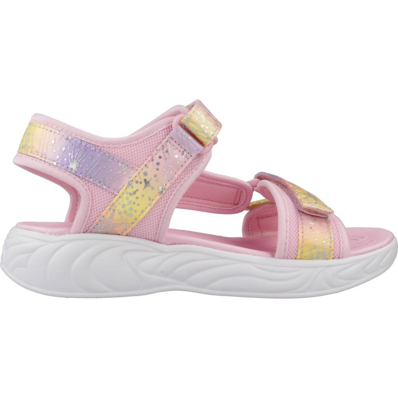 Sandales À Scratch Fille Rose