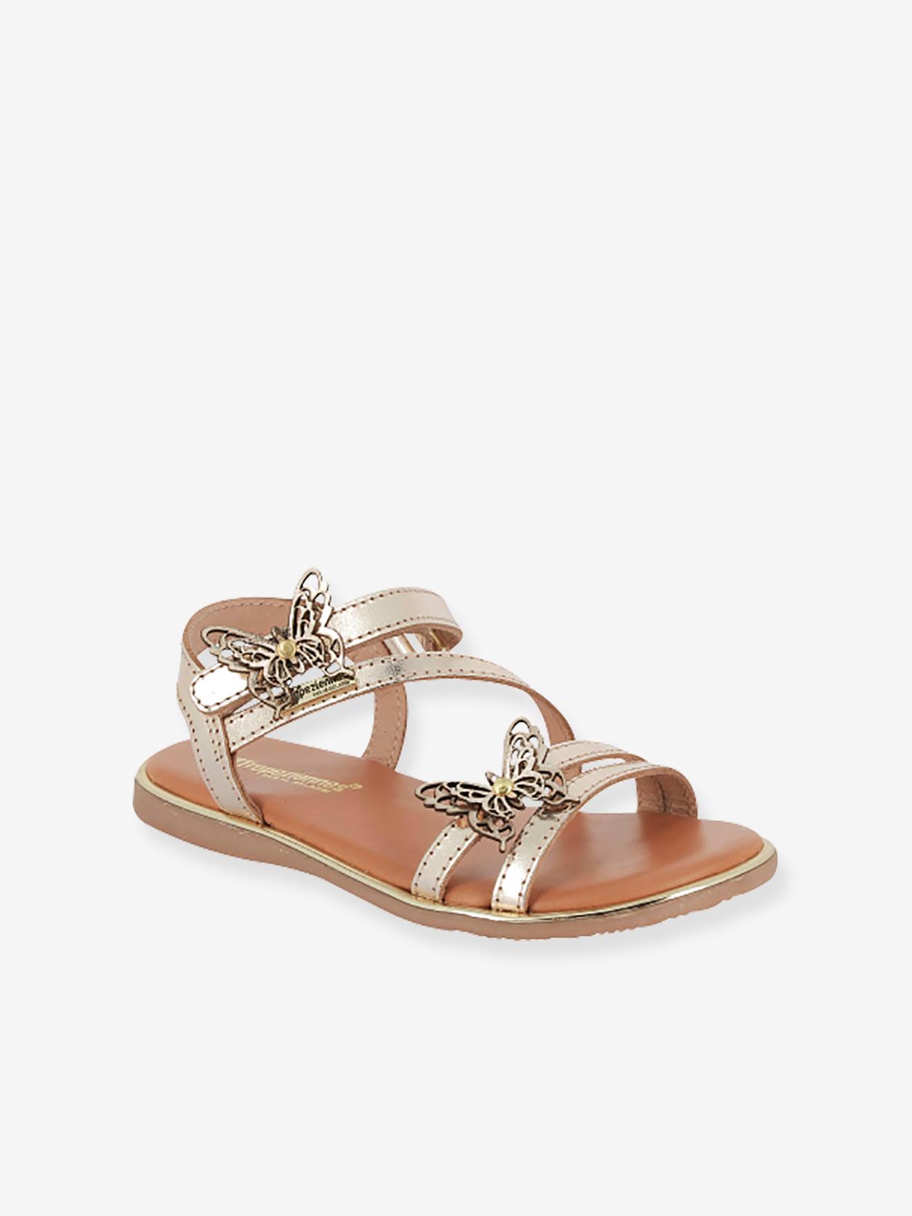 Sandales cuir Babillon par M. Berlarbi or