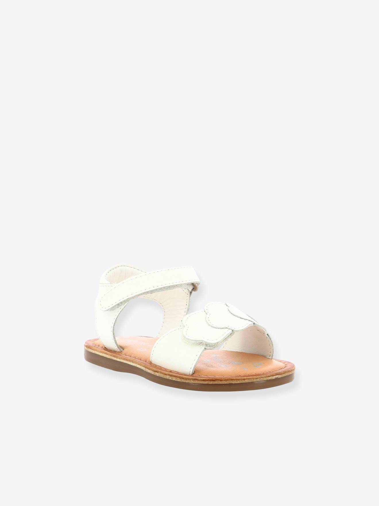 Sandales cuir bébé Dyastar 858582-10-3 blanc