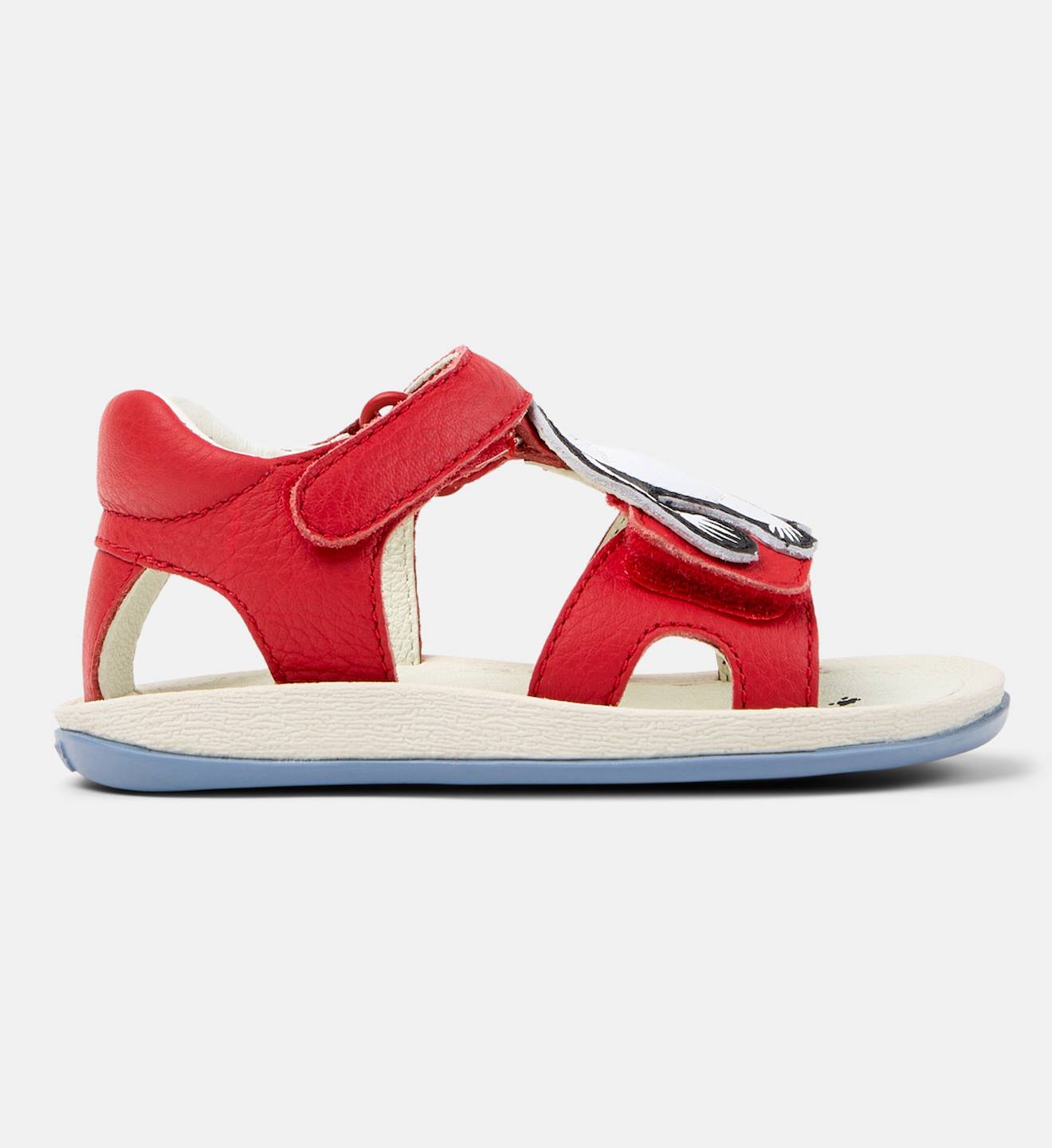Sandales Cuir Bicho Fw Twins Rouge Moyen