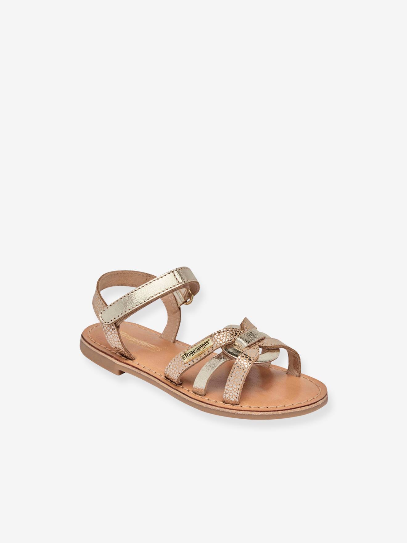 Sandales cuir enfant Badalia PAR M. BELARBI beige doré