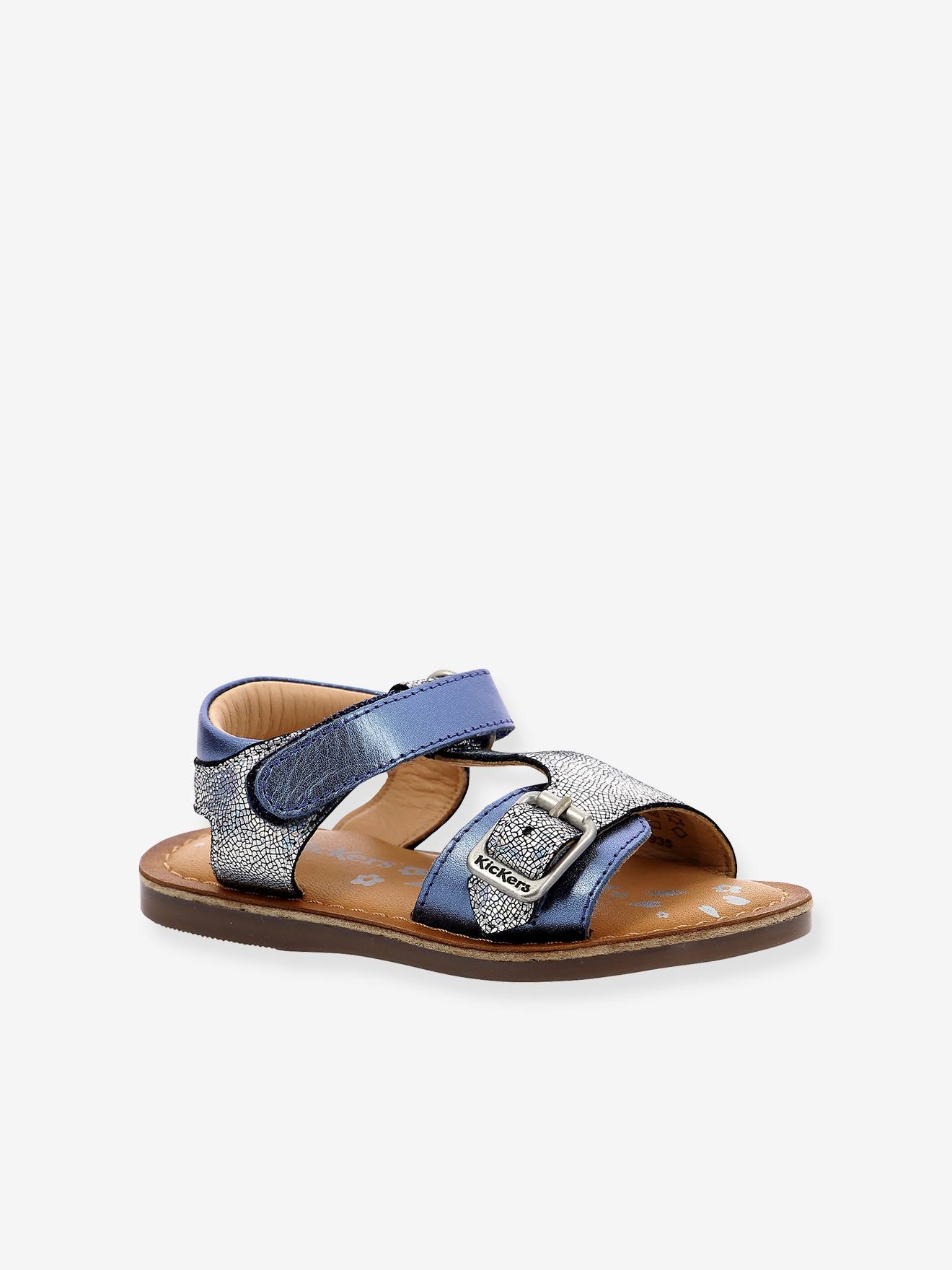 Sandales cuir enfant Diazz bleu
