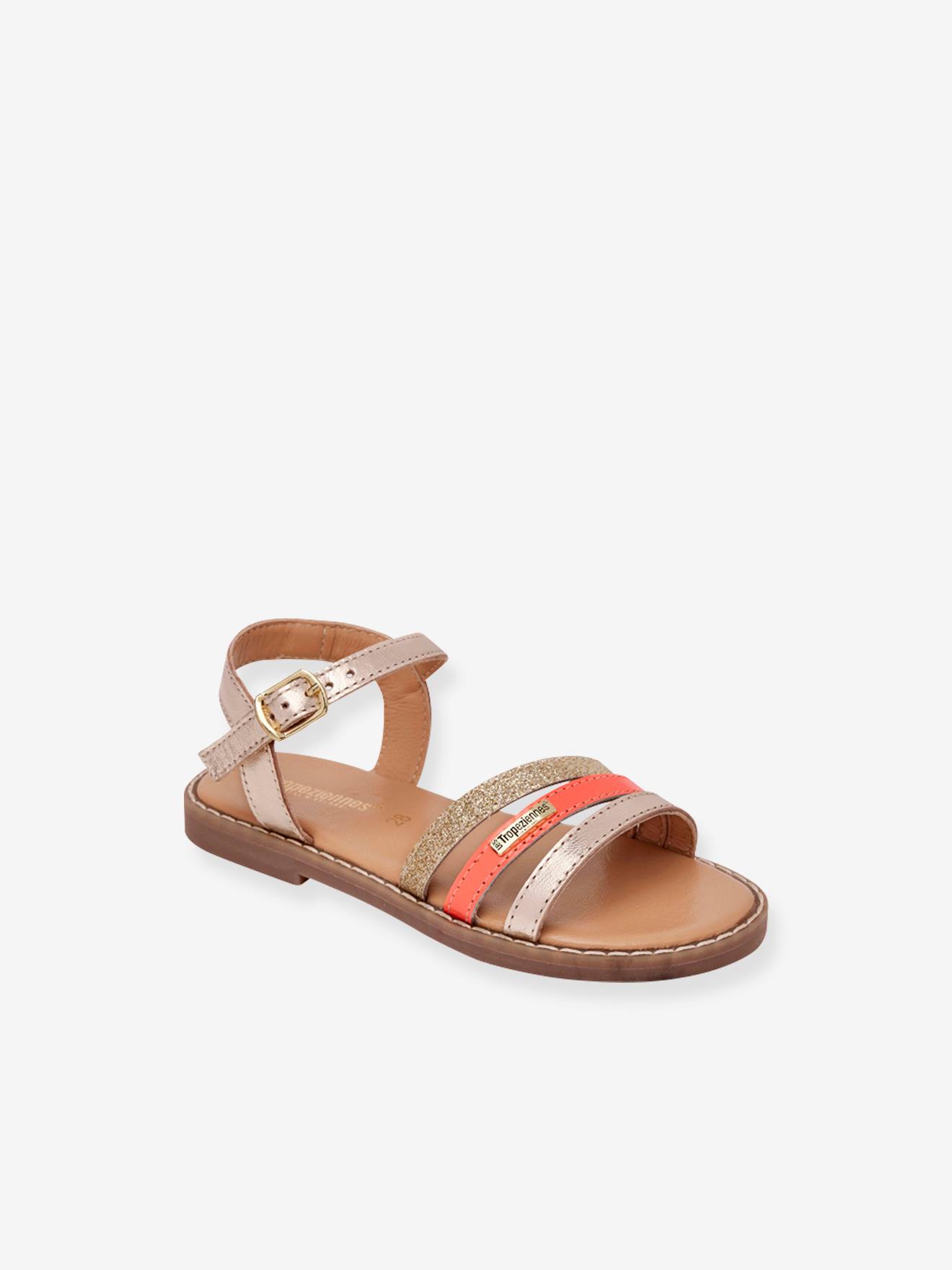 Sandales cuir enfant Iba PAR M. BELARBI corail