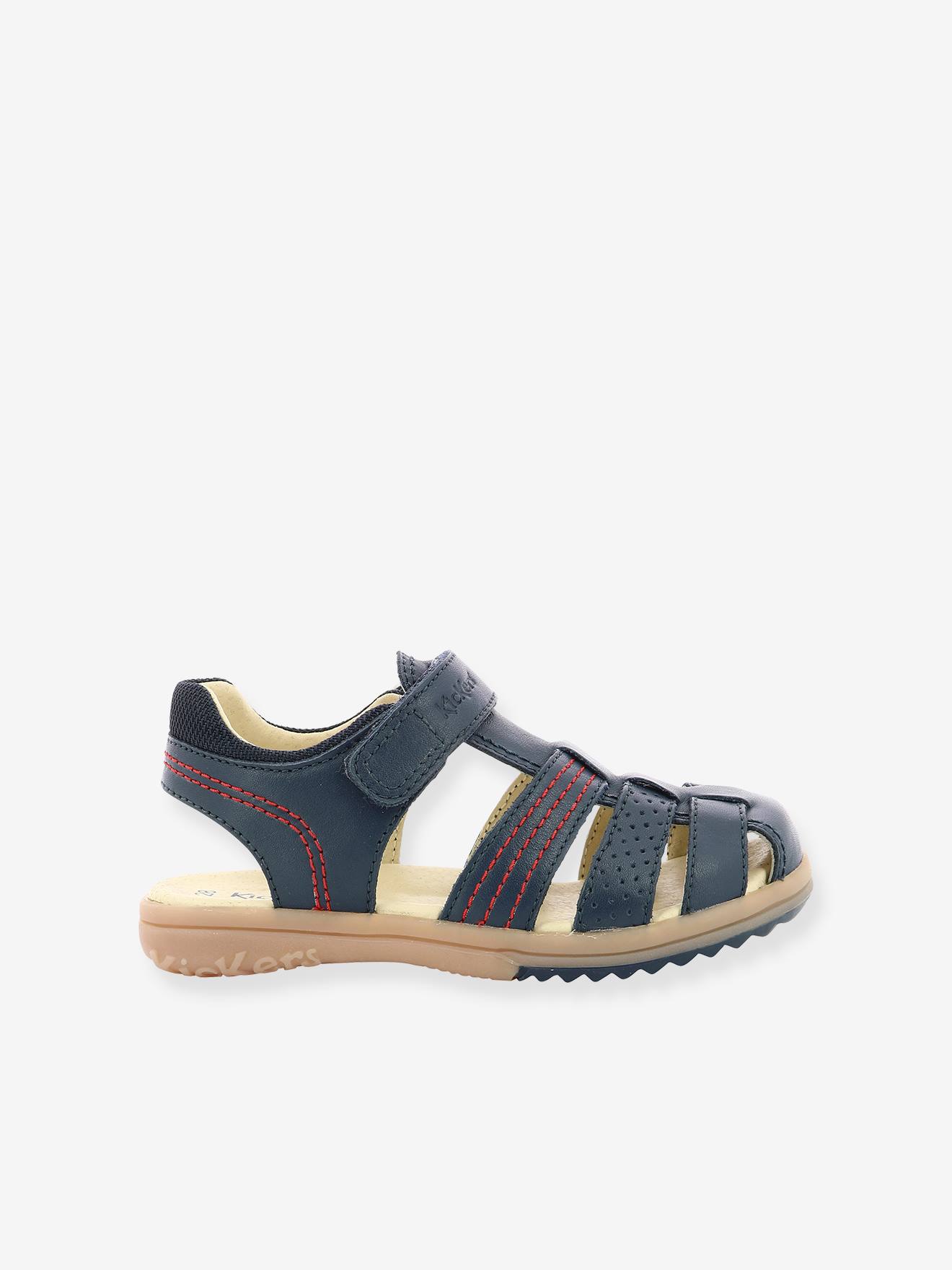 Sandales cuir garçon Platinium marine