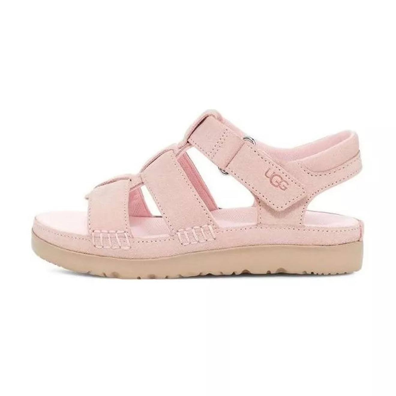 Sandales Enfant En Cuir Rose Clair