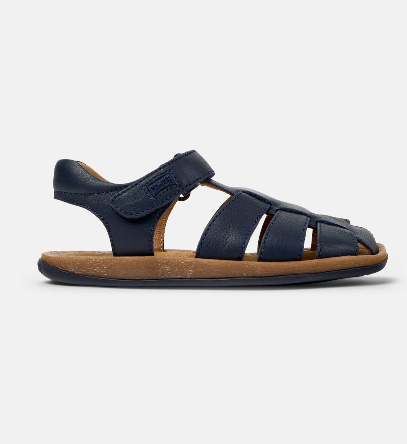 Sandales Fille Cuir Bicho Bleu Marine