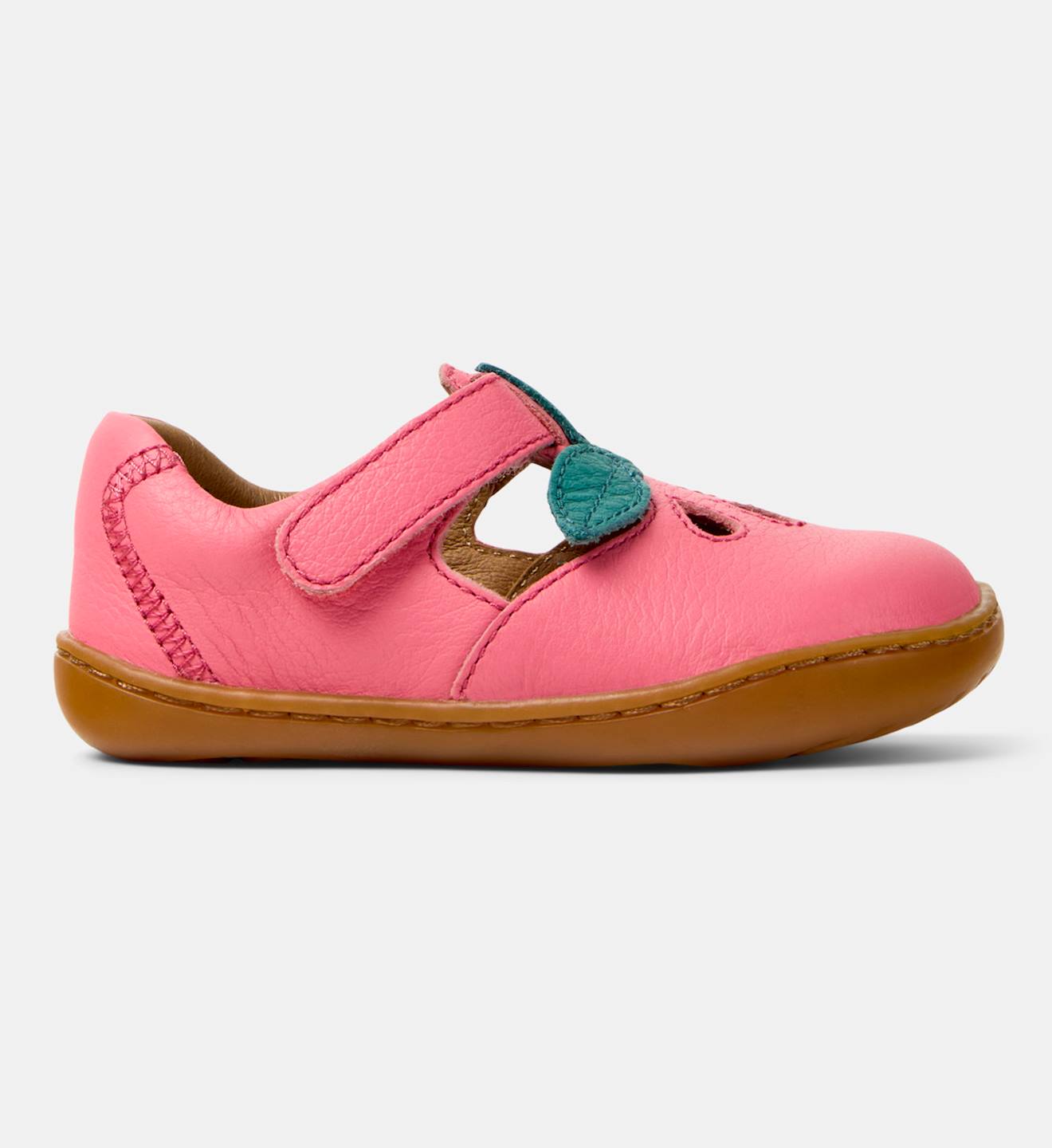Sandales Fille Cuir Peu Cami Twins Rose Pastel