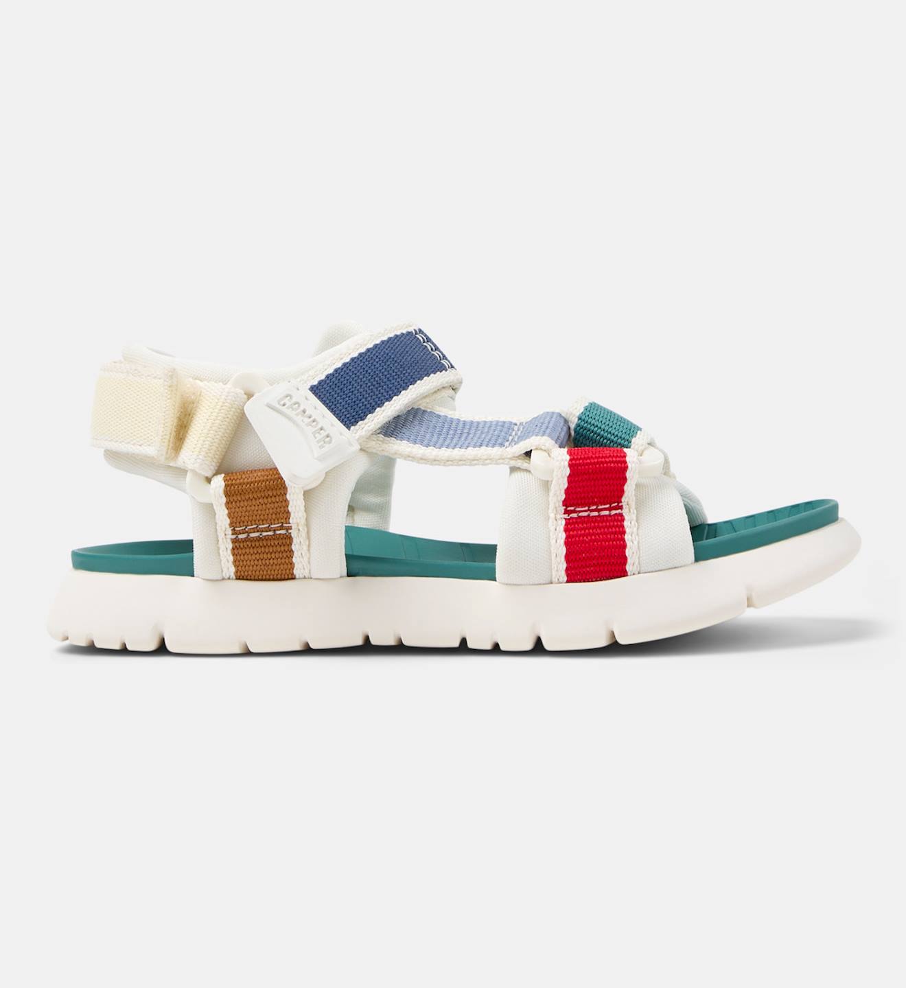 Sandales Garçon Cuir Oruga Blanc Bleu