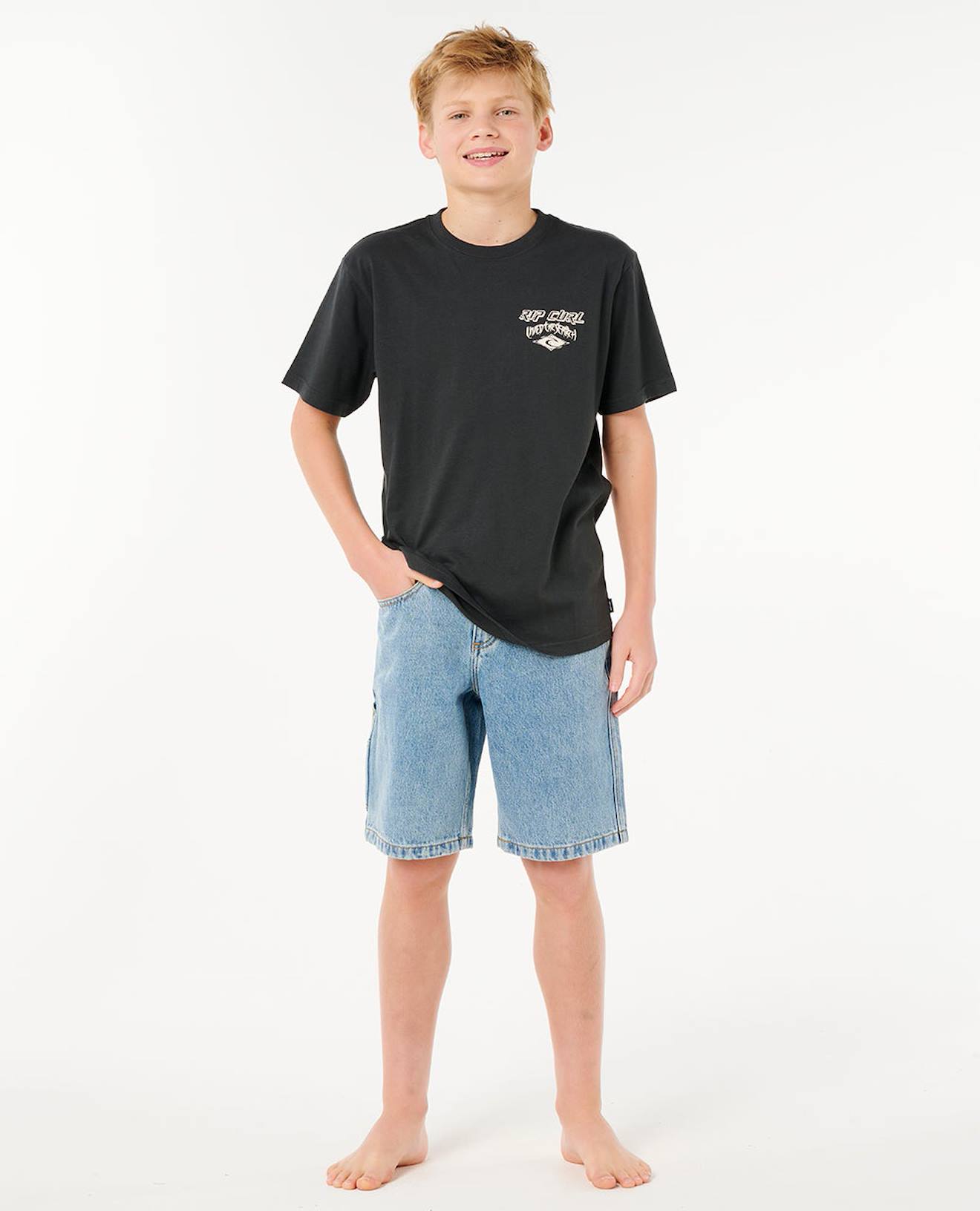 Short En Jean Hyped Up 20 Enfant Bleu Délavé