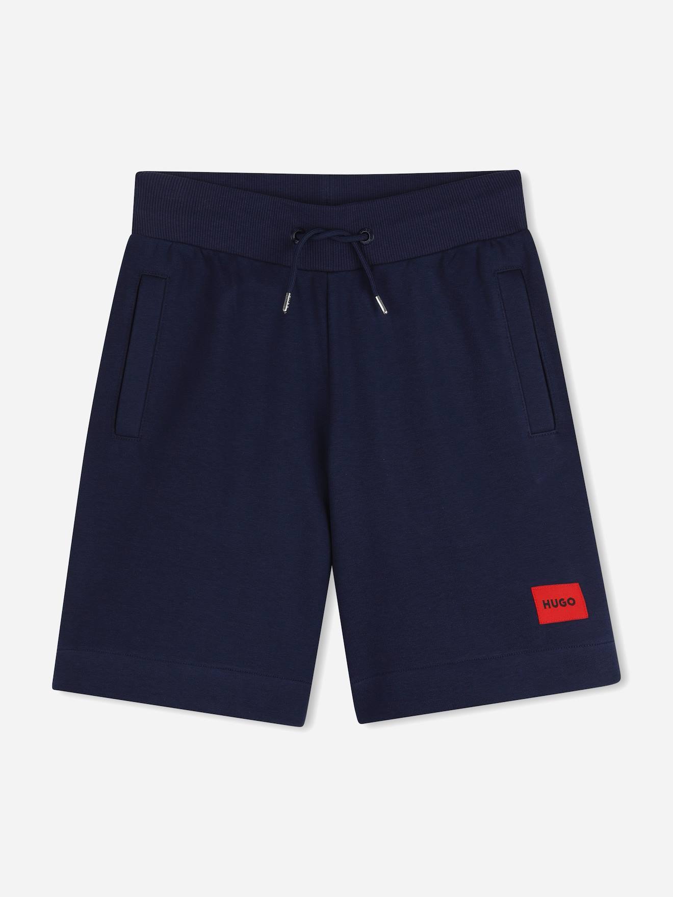 Short Garçon Taille Élastique Bleu Foncé