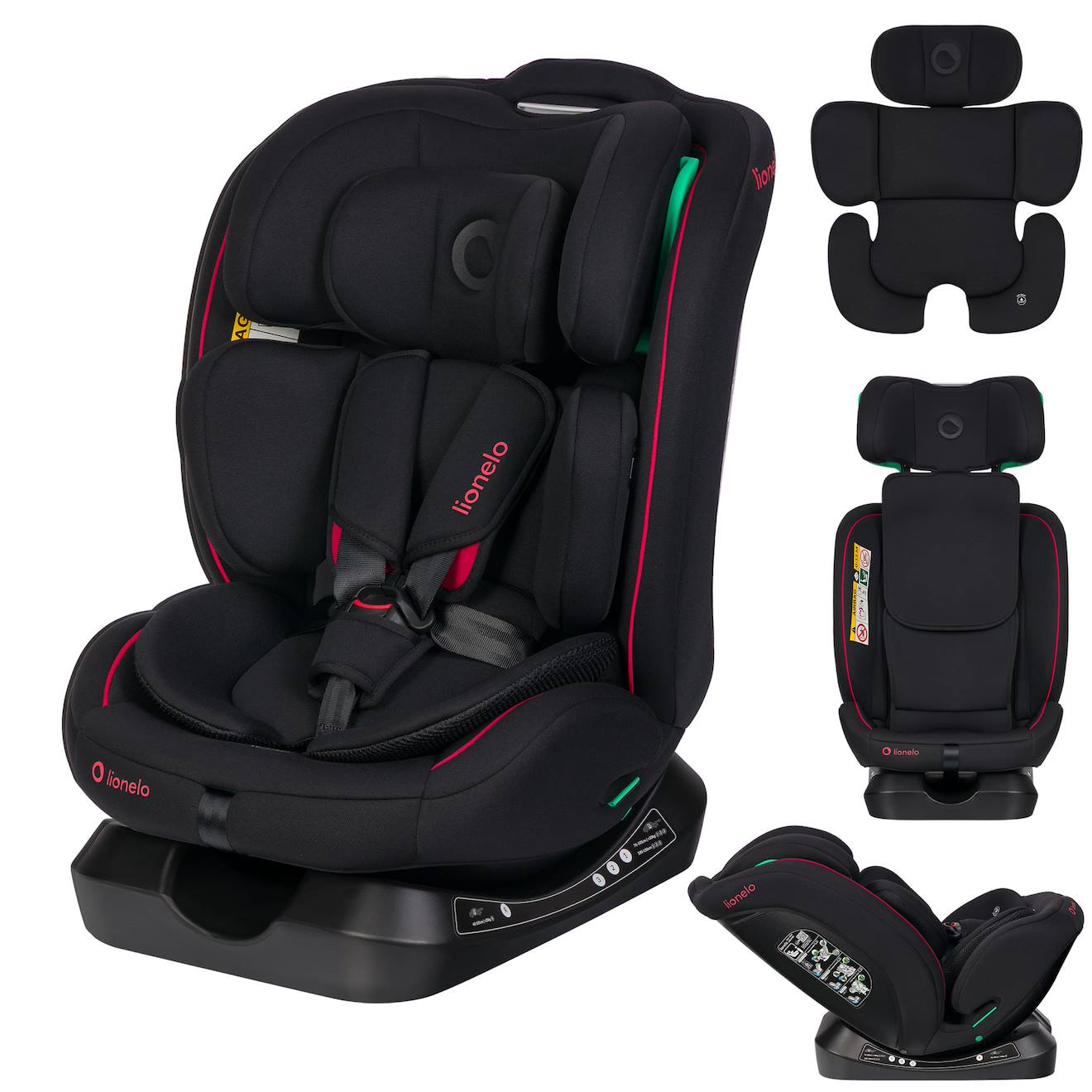 Siège Auto Aart I-size 40-150 Cm Avec Inclinaison Réglable, Groupe 0+/1/2/3 Black Red
