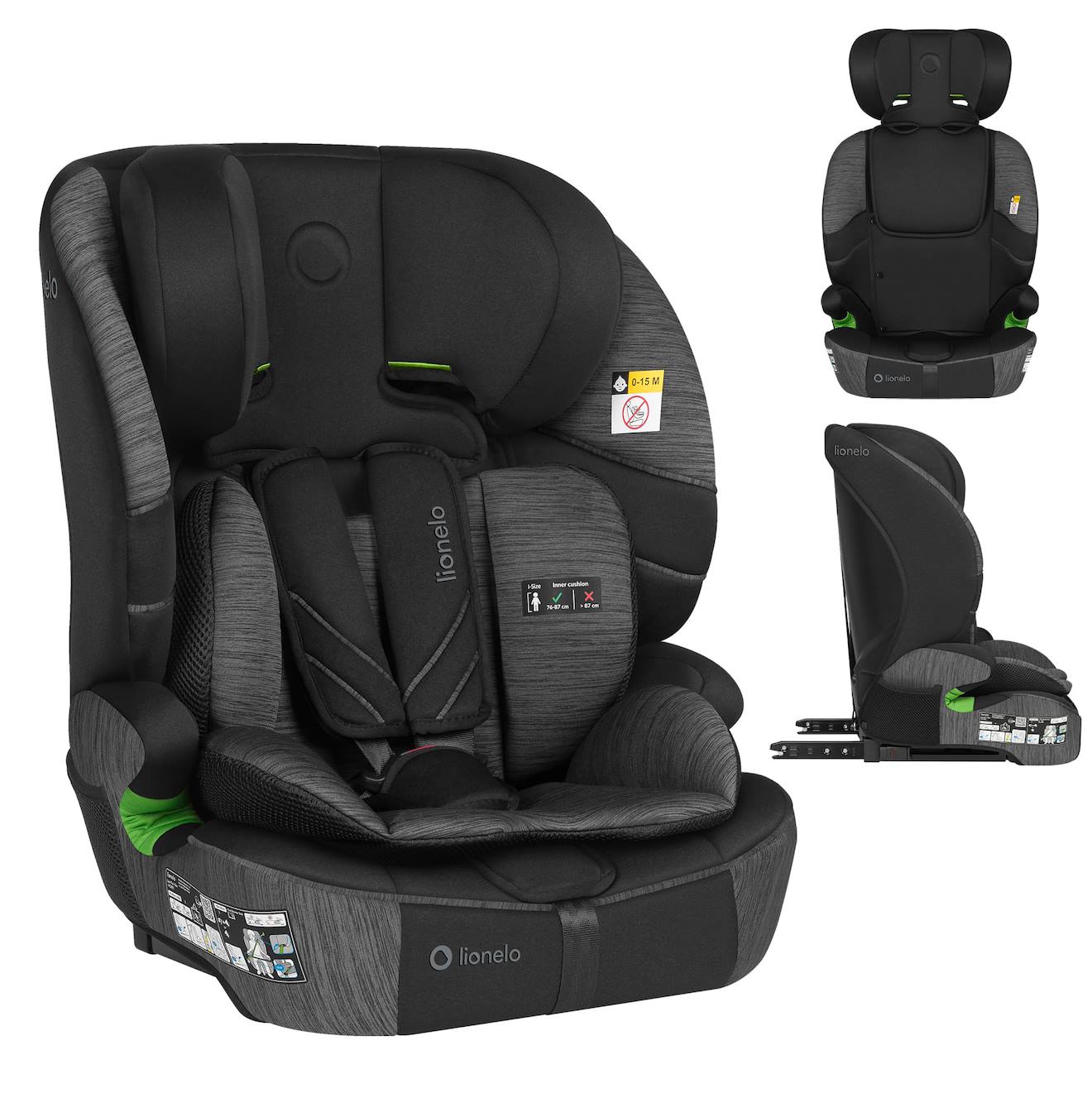 Siège Auto Évolutif Levi Fix I-size 76-150 Cm Avec Isofix, Groupe 1/2/3 Grey Stone