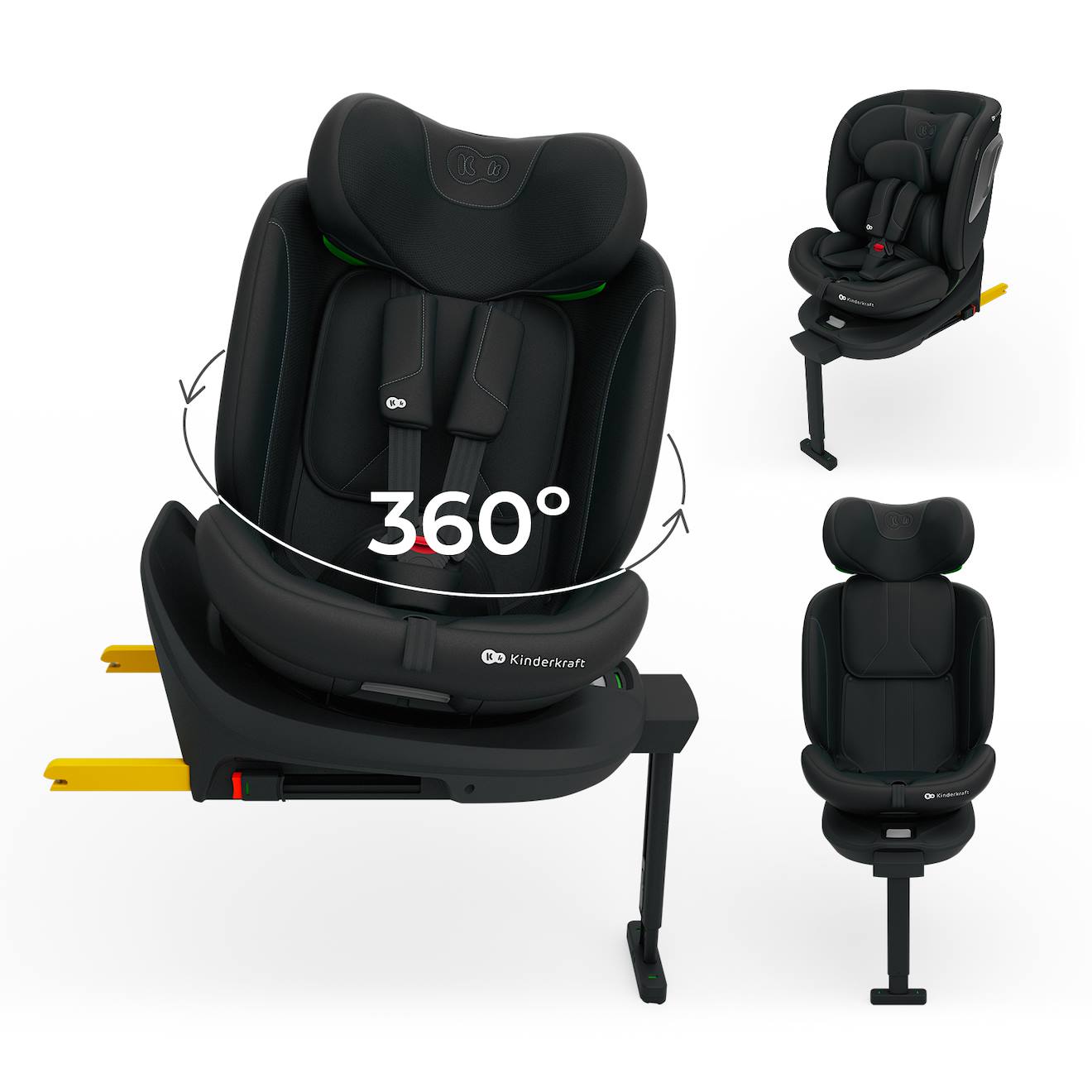 Siège Auto I-360 2 Plus I-size Avec Isofix, Pivotant À 360°, Sps+ Et Installation Dos À La Route 40-150 Cm Noir