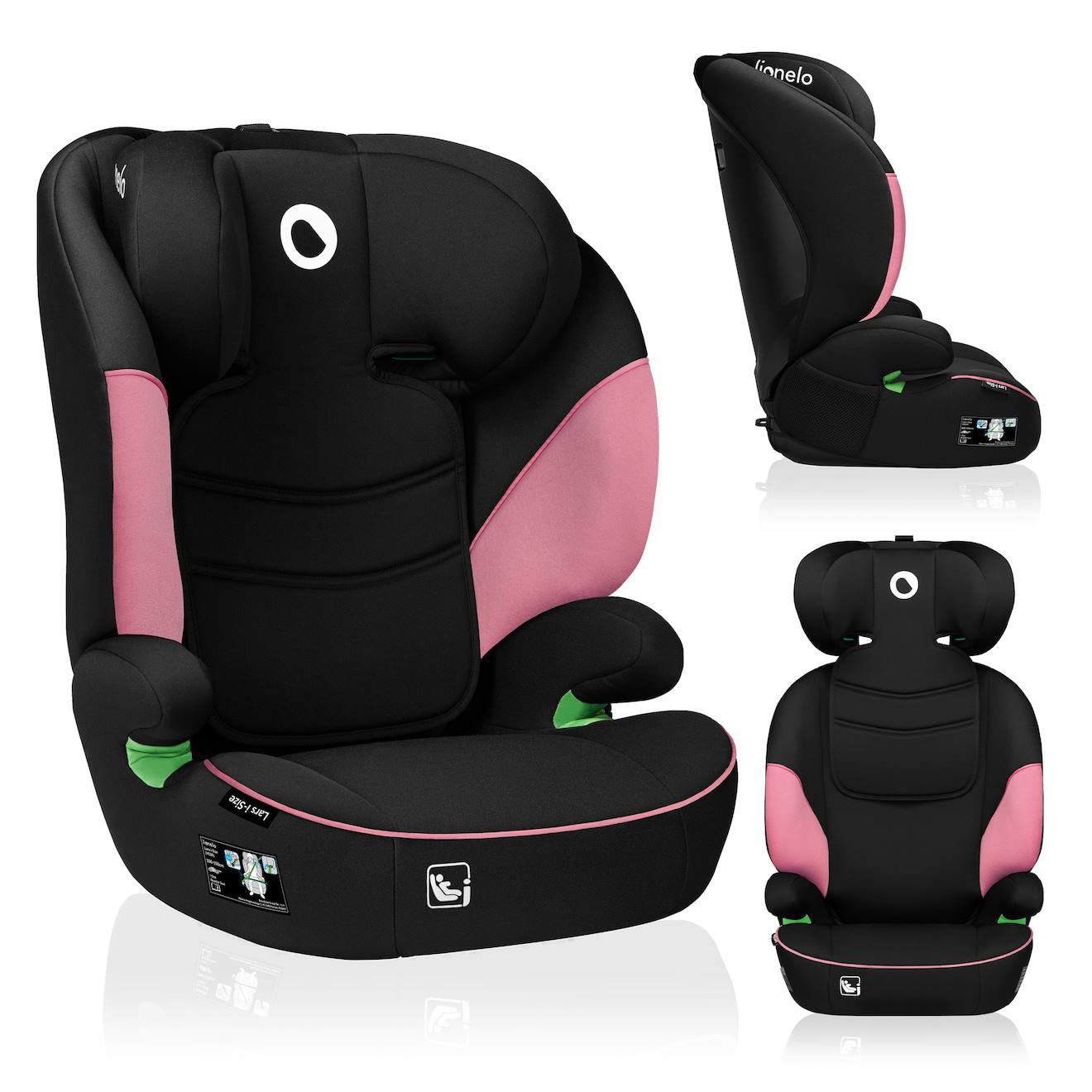 Siège Auto Lars I-size 100-150 Cm Avec Assise Large Et Revêtement Amovible Pink Baby