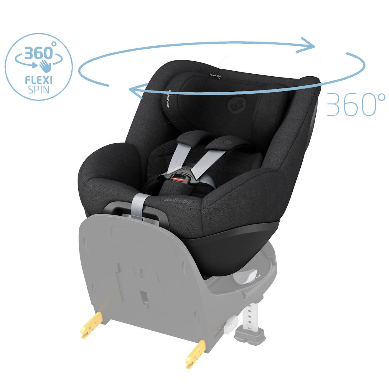 Siège Auto Pivotant Et Coulissant Pearl 360 Pro Authentic Black