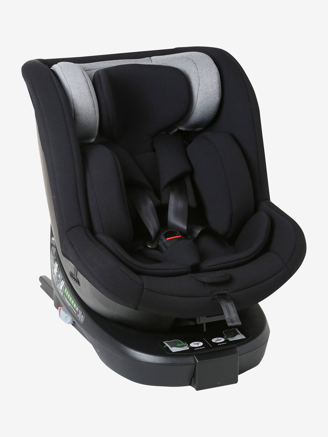 Siège auto pivotant i-Size groupe 0+/1 Roll&Sit jambe de force lot noir