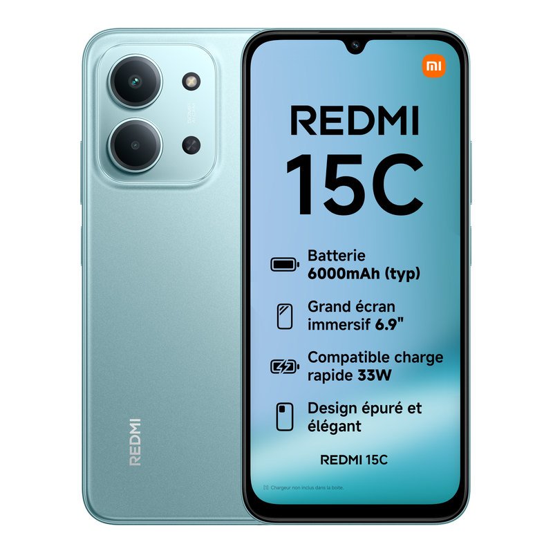 Smartphone Xiaomi Redmi 15c 4g 128go Vert
