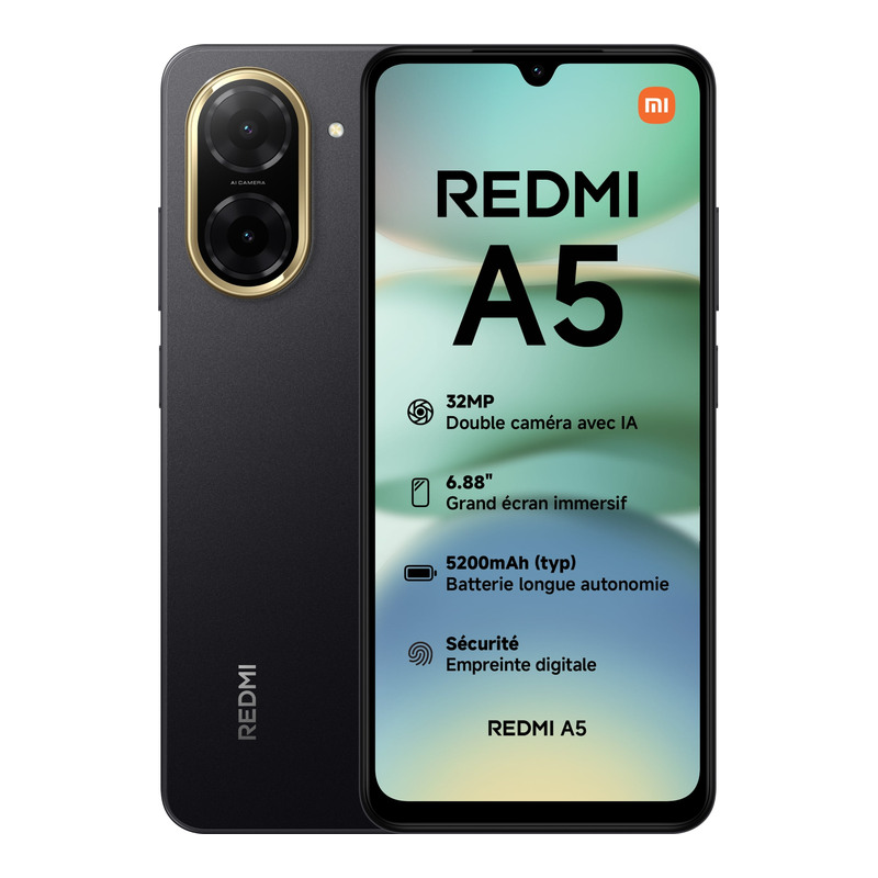 Smartphone Xiaomi Redmi A5 128go Noir
