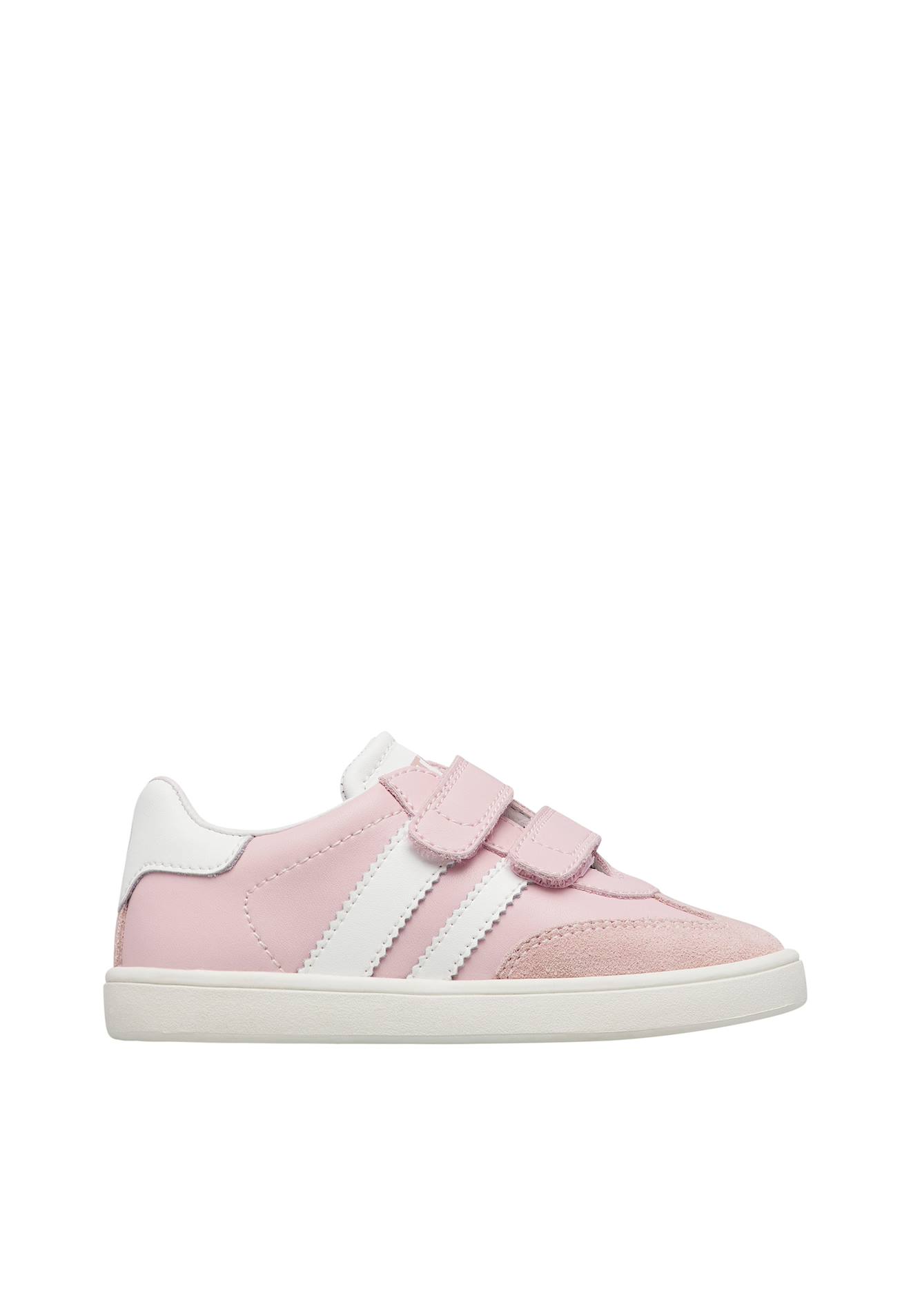 Sneakers En Cuir Et En Daim Barefoot Pineo Vl. Blanc-rose-
