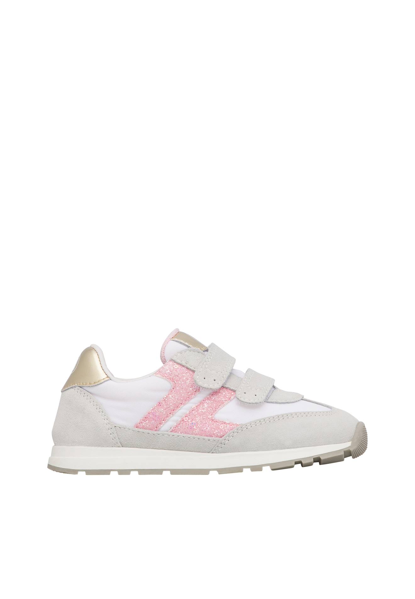 Sneakers En Cuir Et Tissu Miblo Vl. Blanc-rose-platine