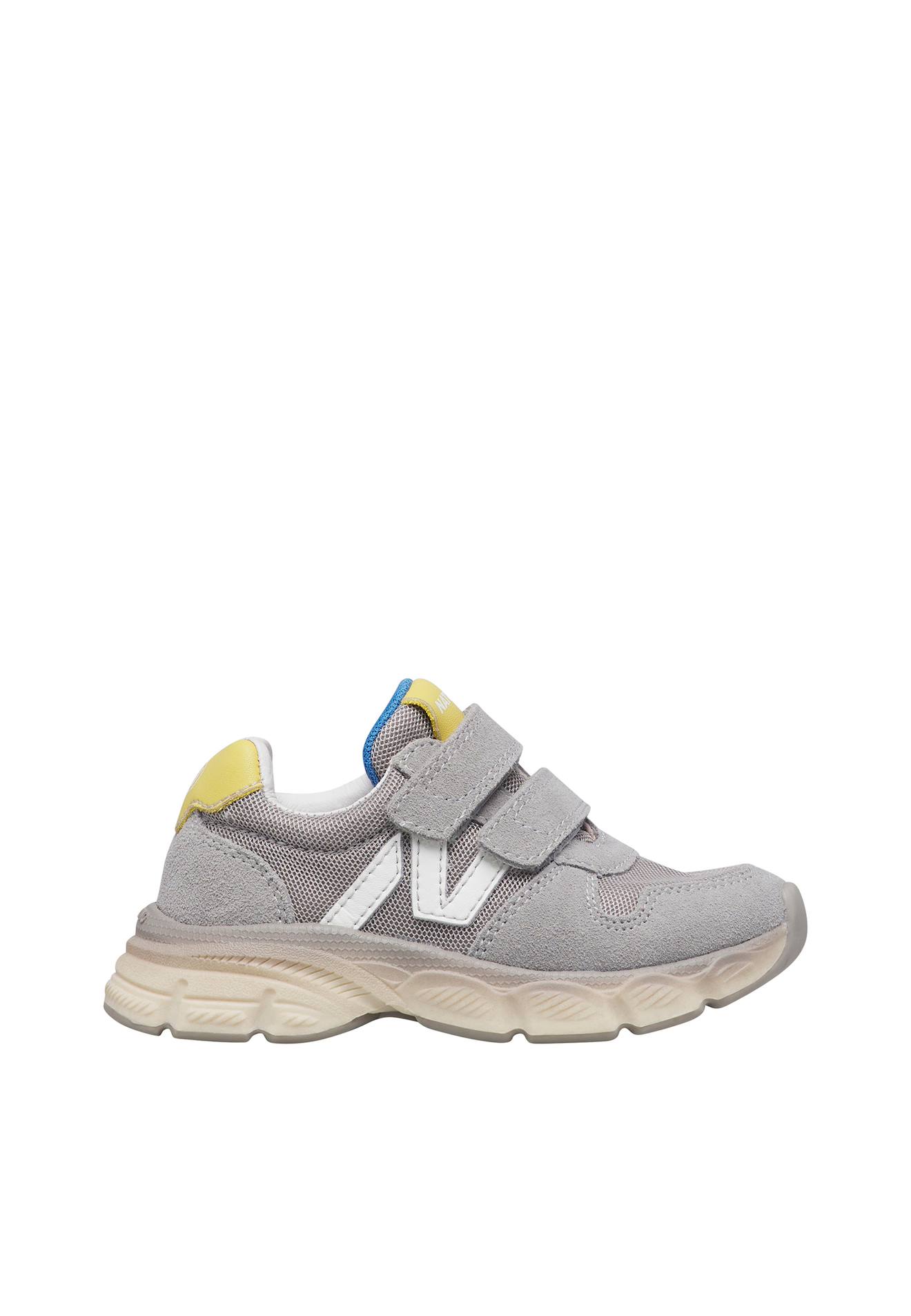 Sneakers En Cuir Et Tissu Mizole Vl. Gris-