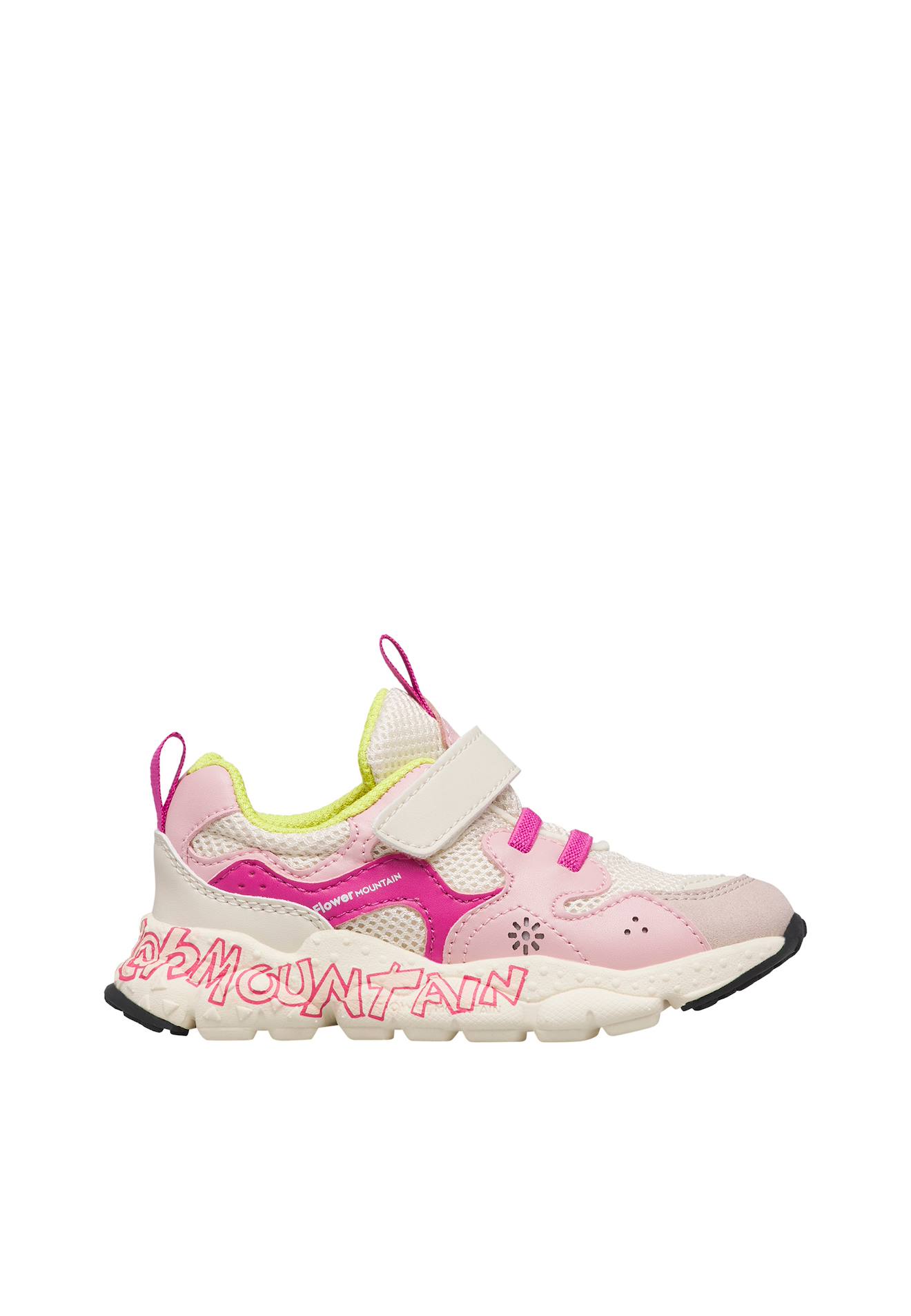 Sneakers En Simili Cuir Et Tissu Technique Yamano 3 Junior Vl. Rose-fuchsia-