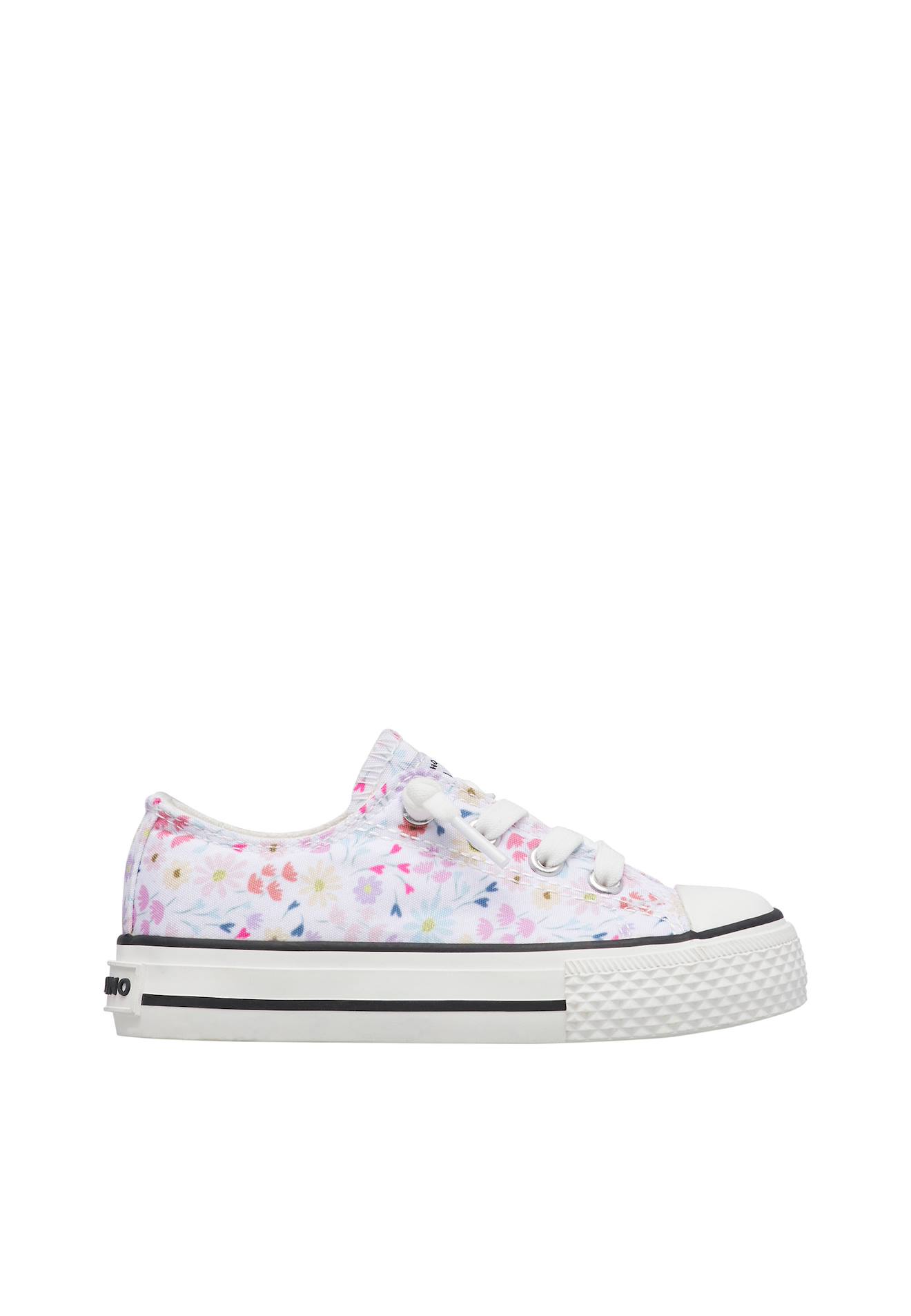Sneakers En Tissu Ayasy. Blanc-lilas-