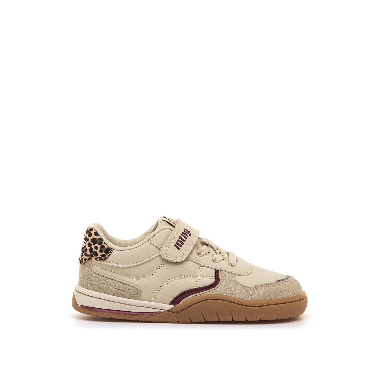 Sneakers Filles Synthétique Fermeture Adhésive Barefoot Beige