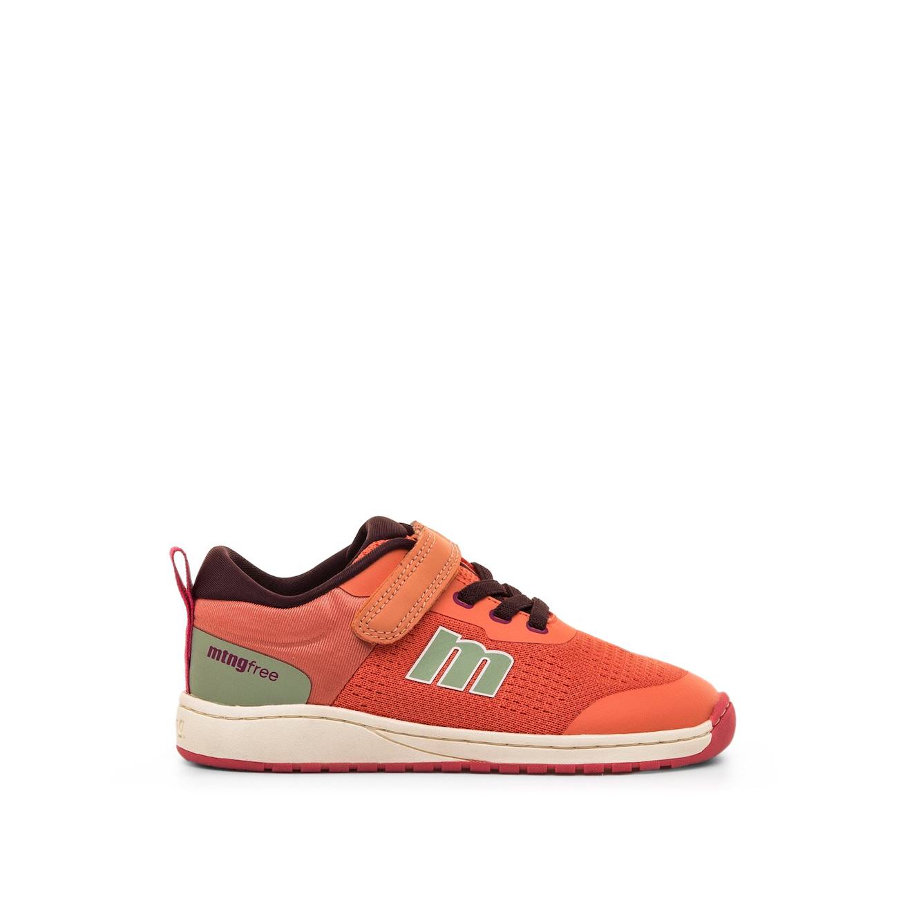 Sneakers Filles Synthétique Fermeture Adhésive Barefoot Orange