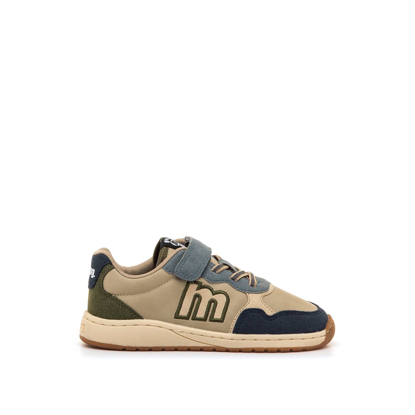 Sneakers Garçon Synthétique Lacets- Fermeture Adhésive Barefoot Beige