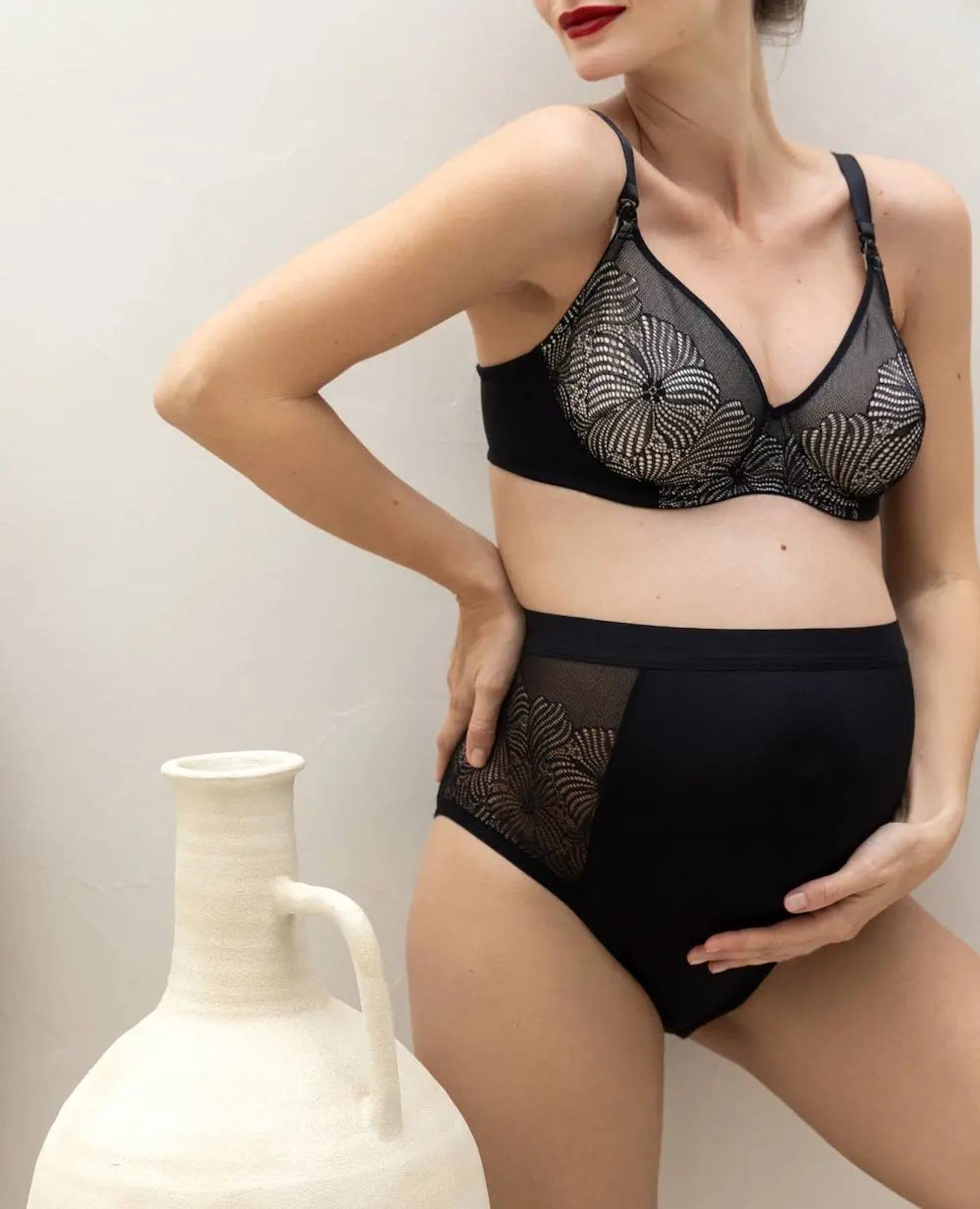 Soutien Gorge Maternité Et Allaitement Avec Armatures Dahlia Noir