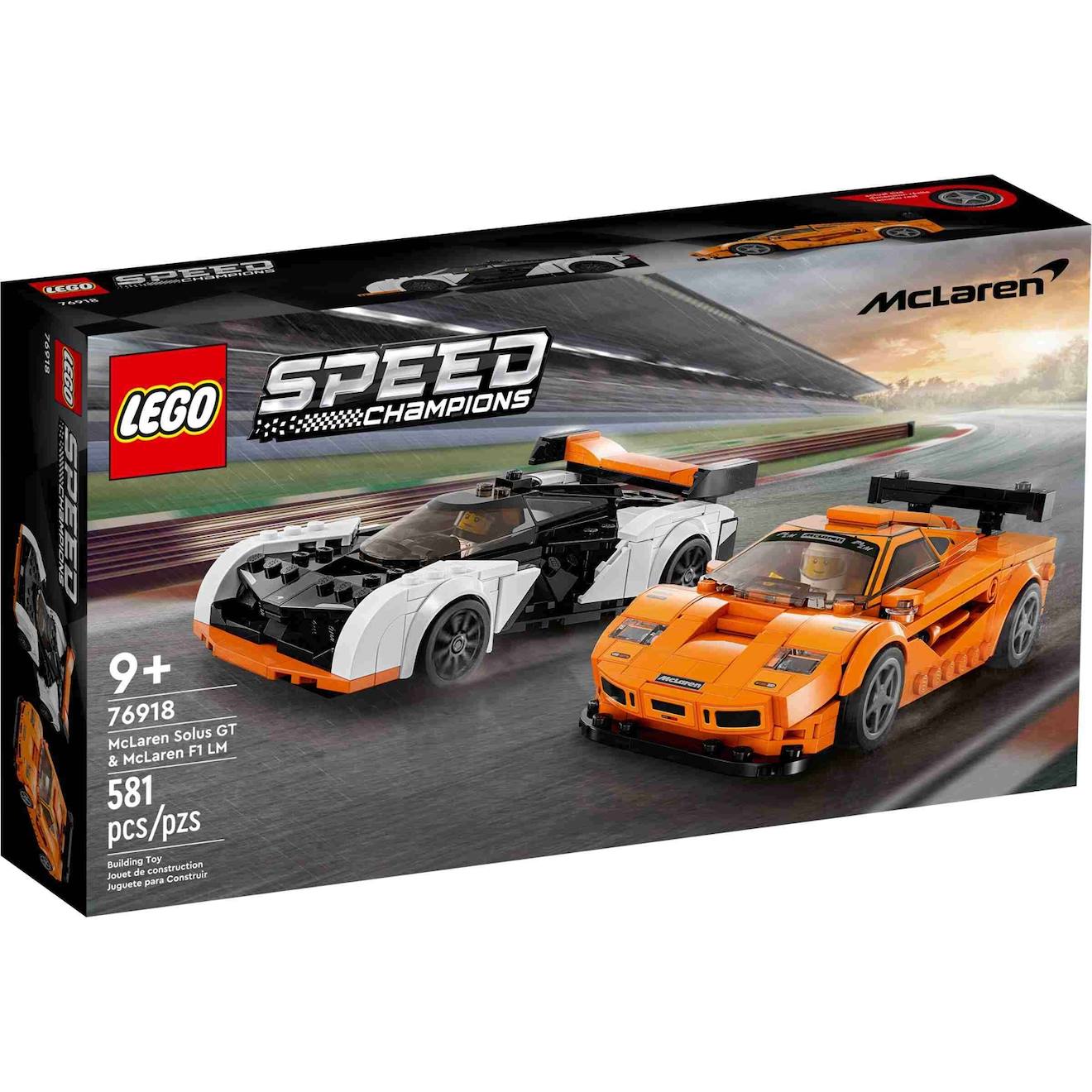Speed Champions Mclaren Solus Gt Et Mclaren F1 Lm 76918 Multicolore