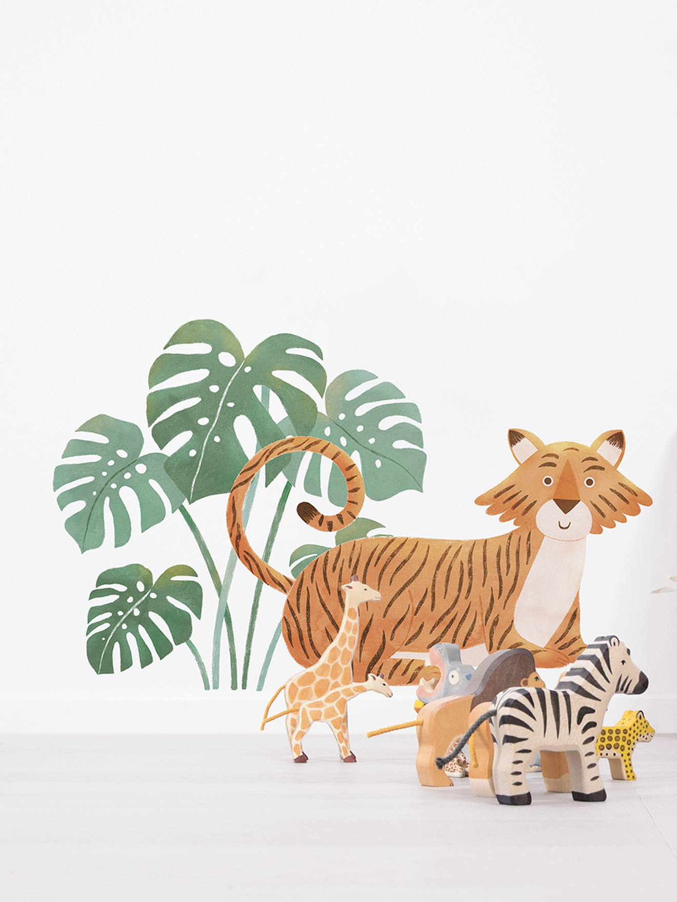 Stickers feuille Monstera YATSUNI vert