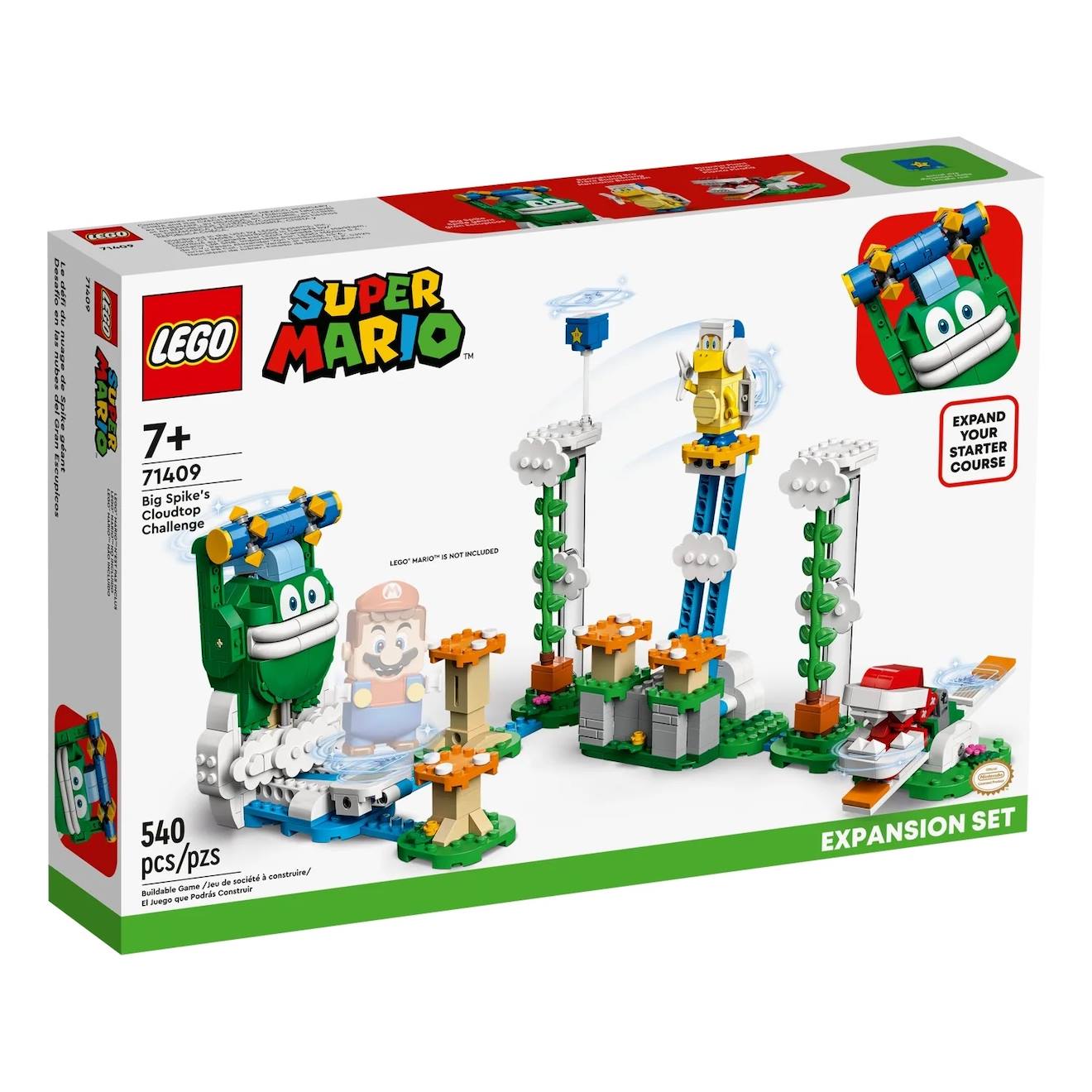 Super Mario Ensemble D'extension Le Défi Du Maxi-spike Sur Un Nuage 71409 Multicolore