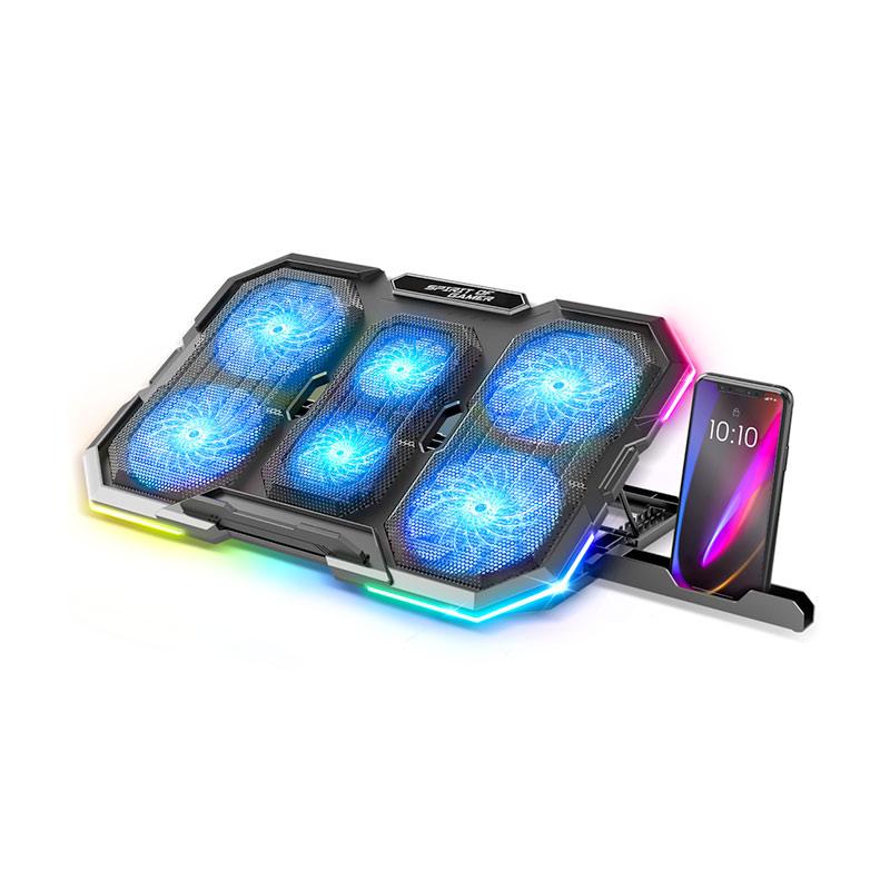 Support De Refroidissement Pour Ordinateur Spirit Of Gamer Airblade 700 Jusqu'à 17.6'' Rbg + Support De Telephone
