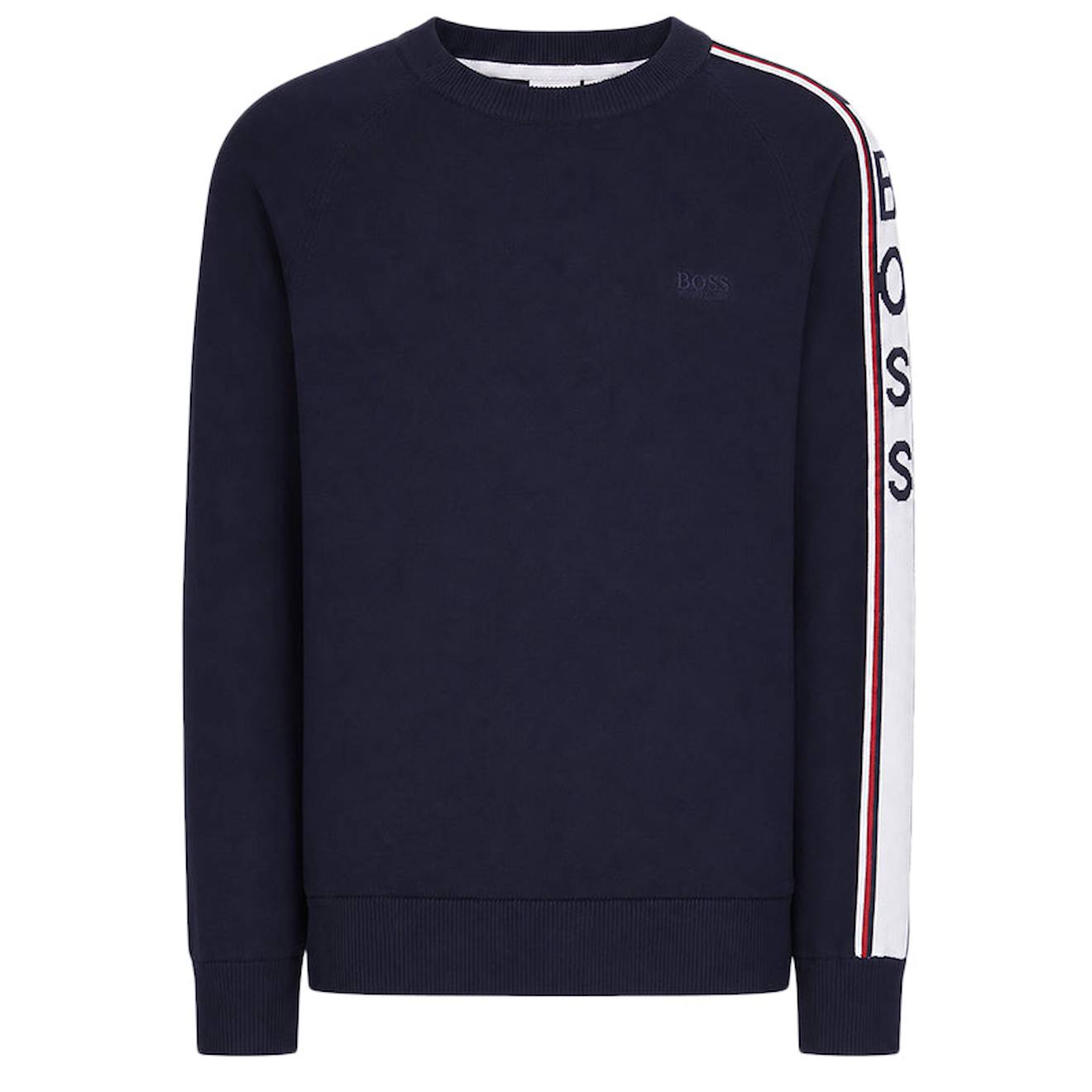Sweat Garçon En Coton Bleu Marine, Blanc