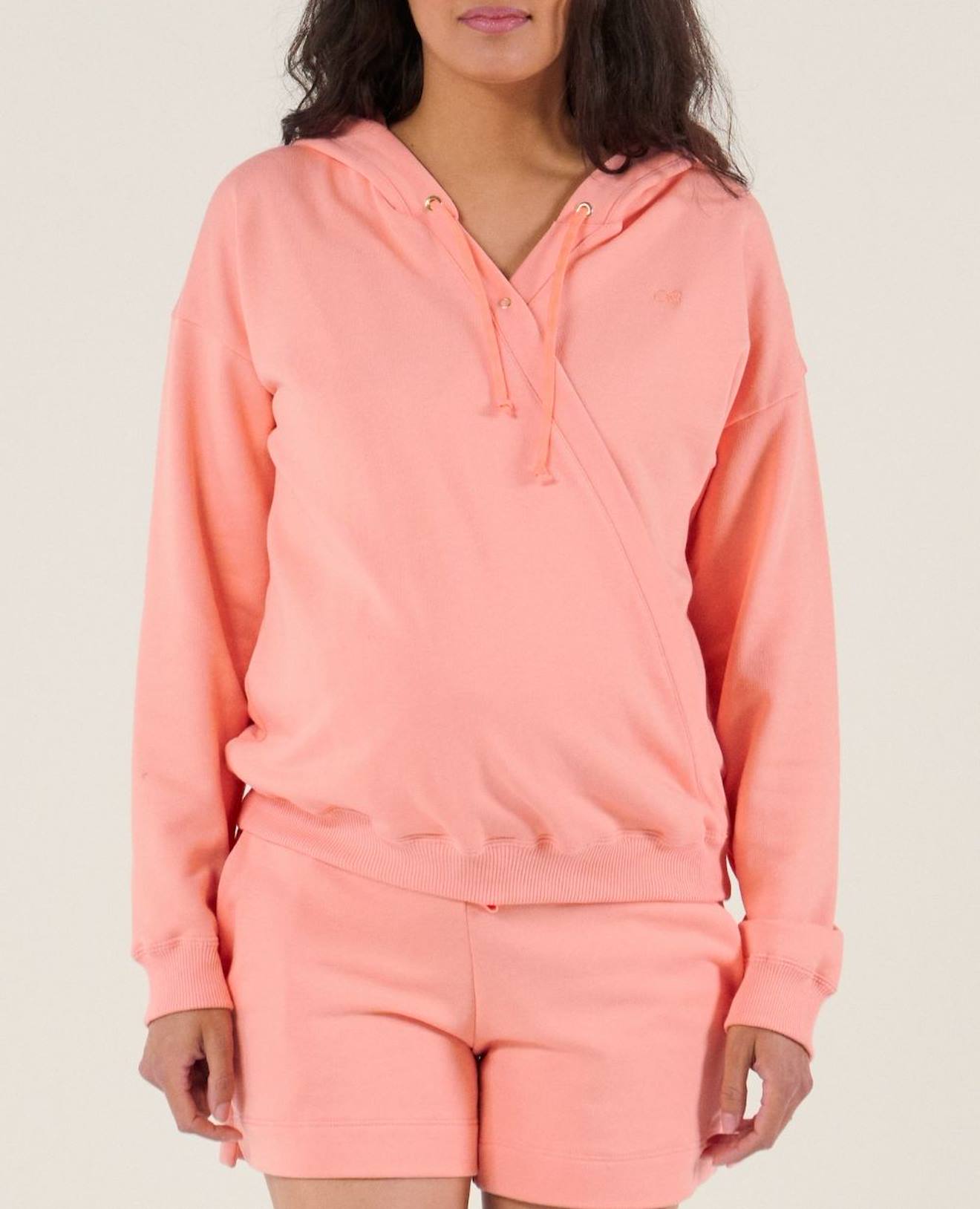 Sweat Hoodie De Grossesse Et D'allaitement Coconut Abricot