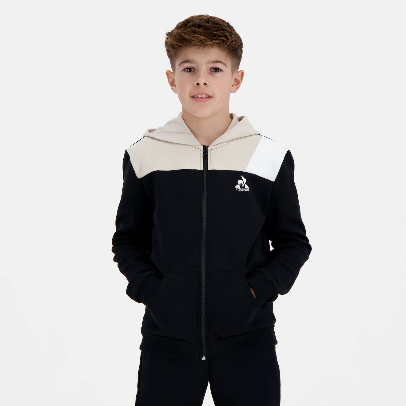 Sweat Zippé À Capuche Essentiels Noir
