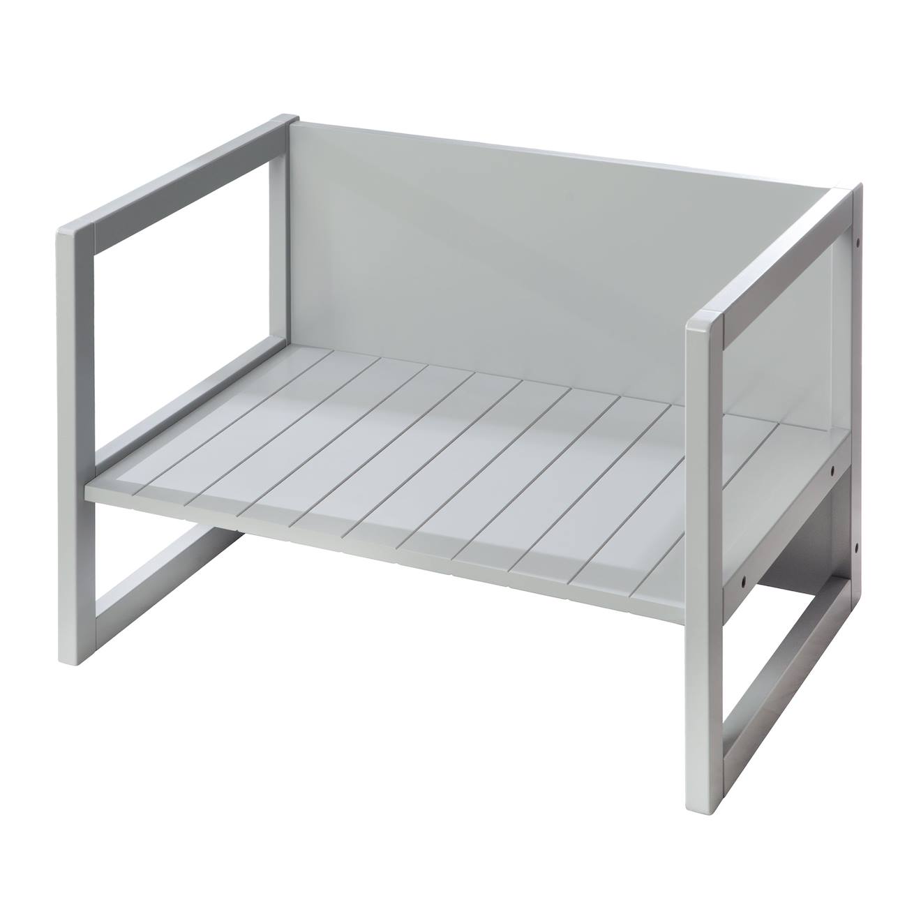 Table Convertible En Banc Évolutif À 2 Hauteurs D'assise Gris