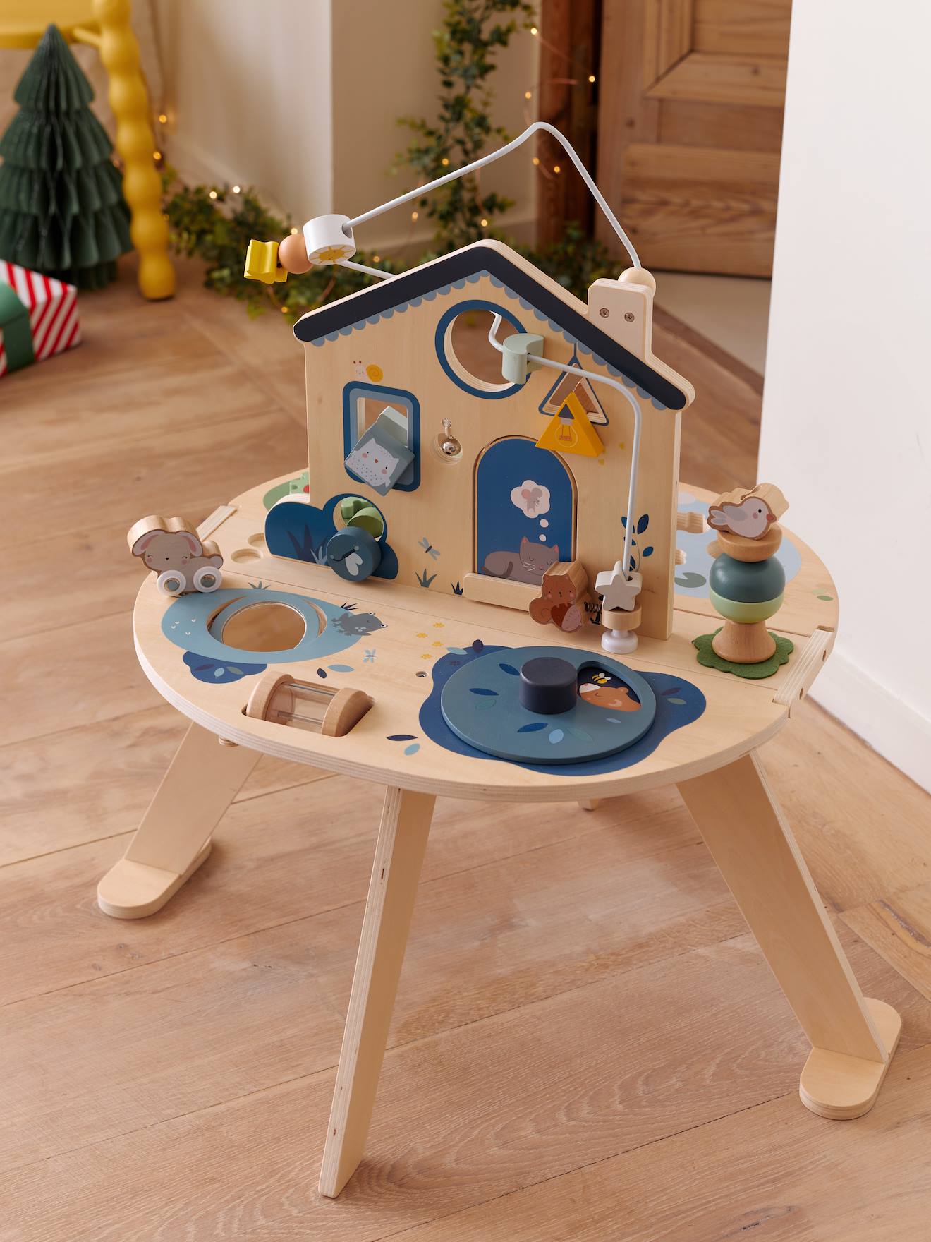 Table d'activités évolutive pliable en bois FSC bois