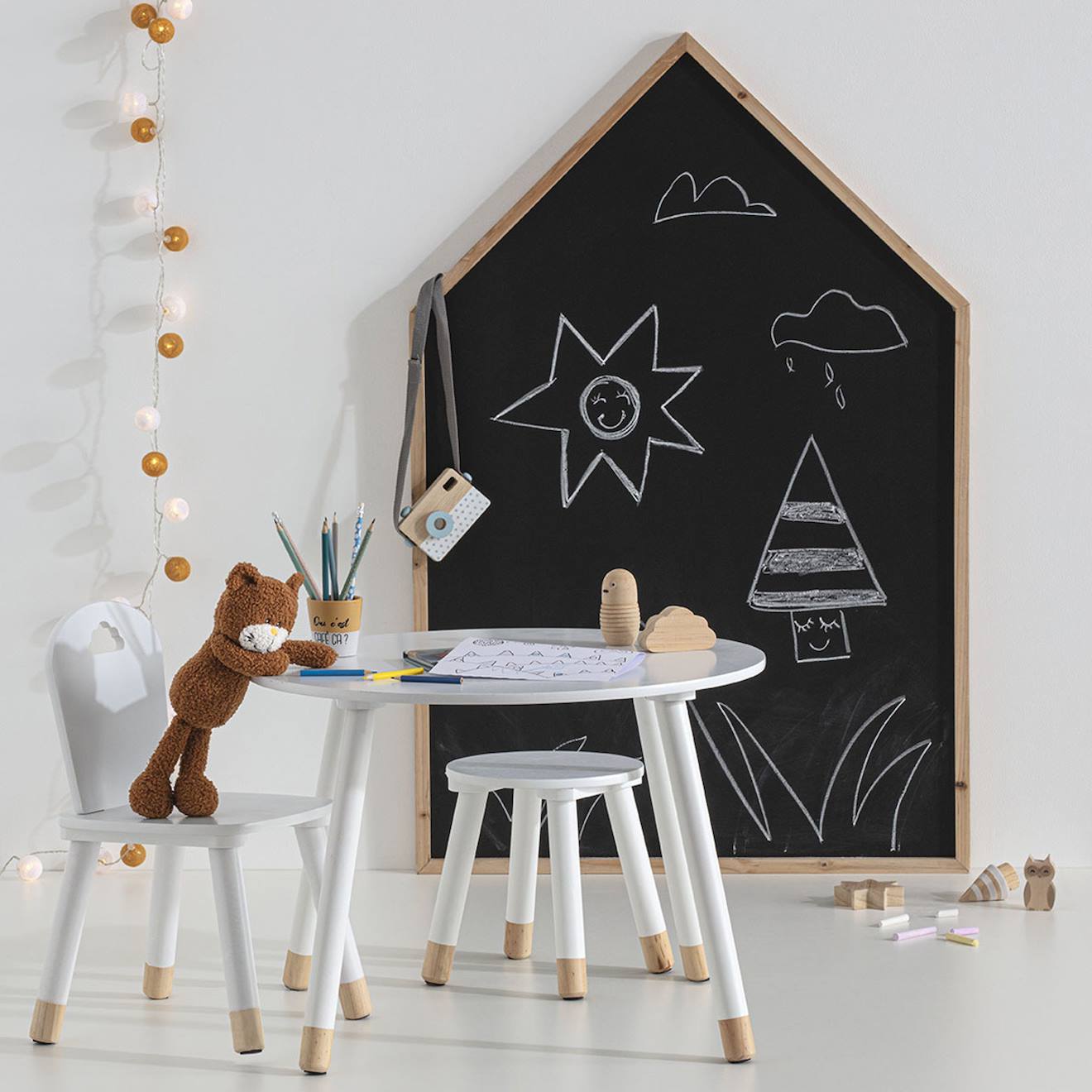 Tableau Ardoise Maison Noir