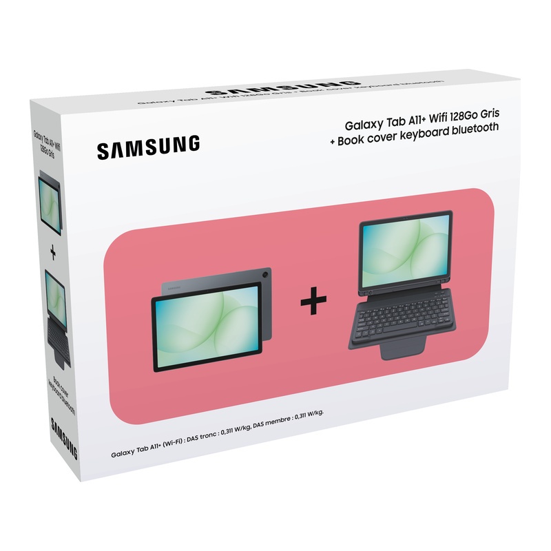 Tablette 11'' Samsung Galaxy Tab A11+ 128 Go + Etui Et Clavier Bluetooth