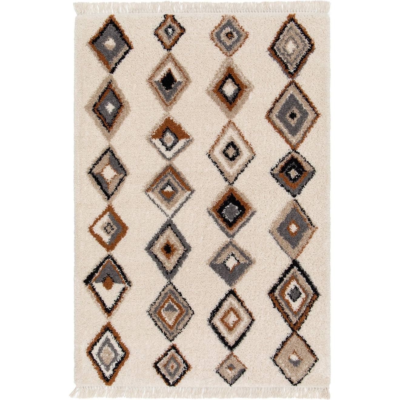 Tapis À Franges Inspiration Bédouine Mazagan Palette Colorée