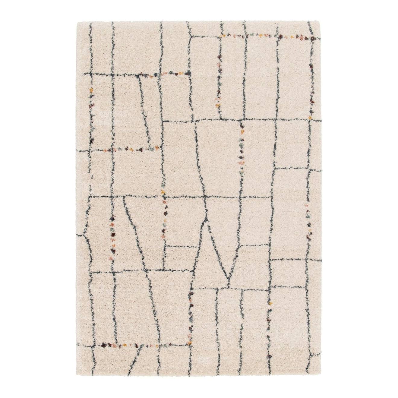Tapis À Poils Longs Design Doux Et Volumineux Teleia Beige Sable