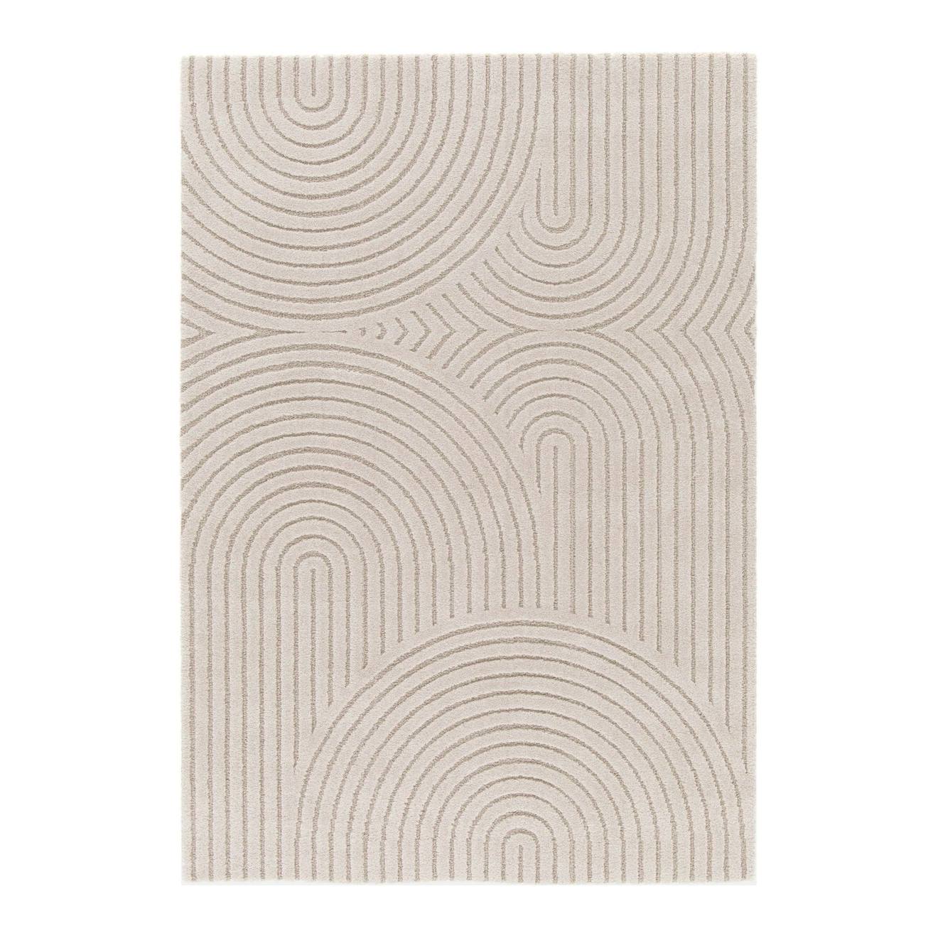 Tapis À Relief Doux Et Élégant Groove Beige Sable
