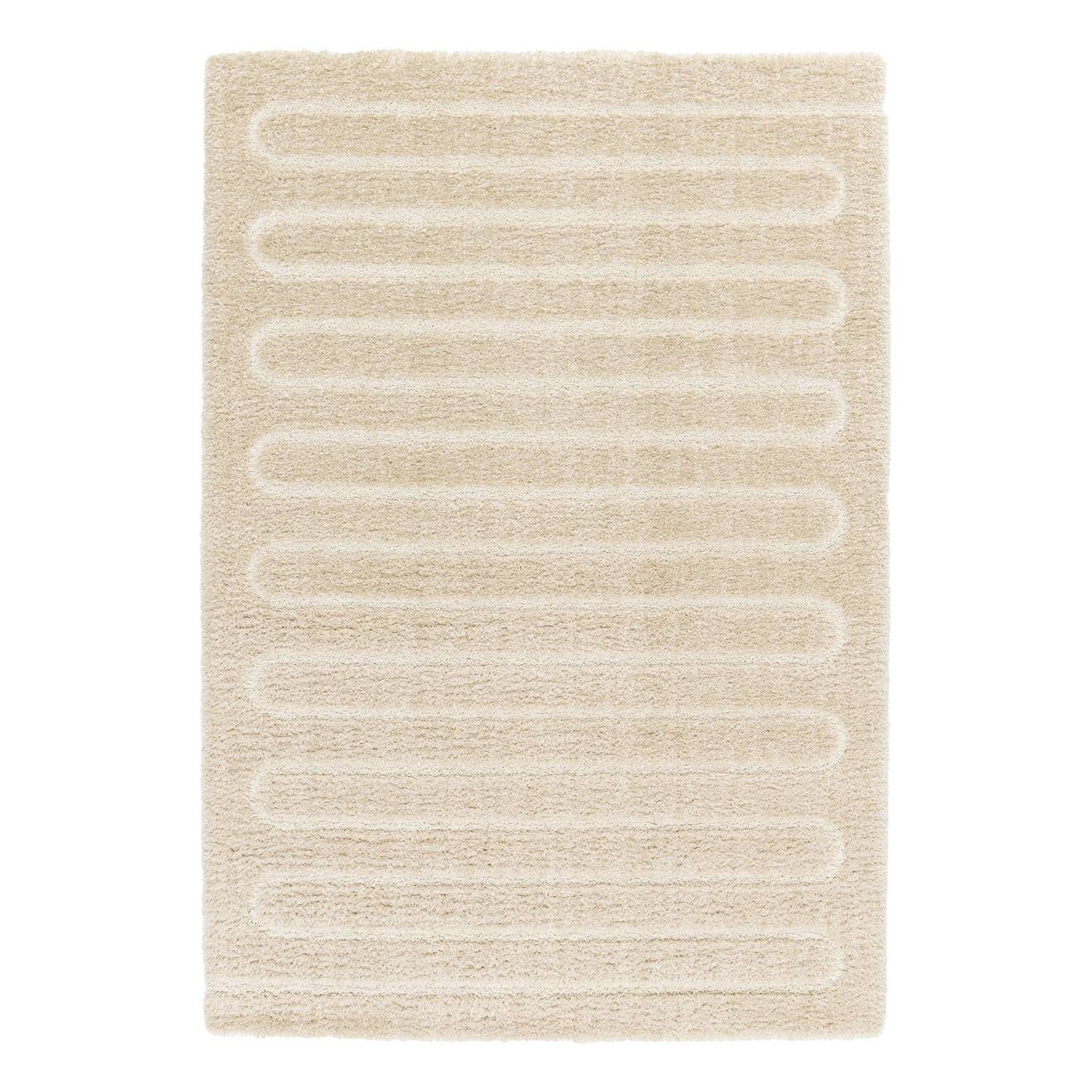 Tapis À Relief En Polyester Recyclé Eolya Beige Sable
